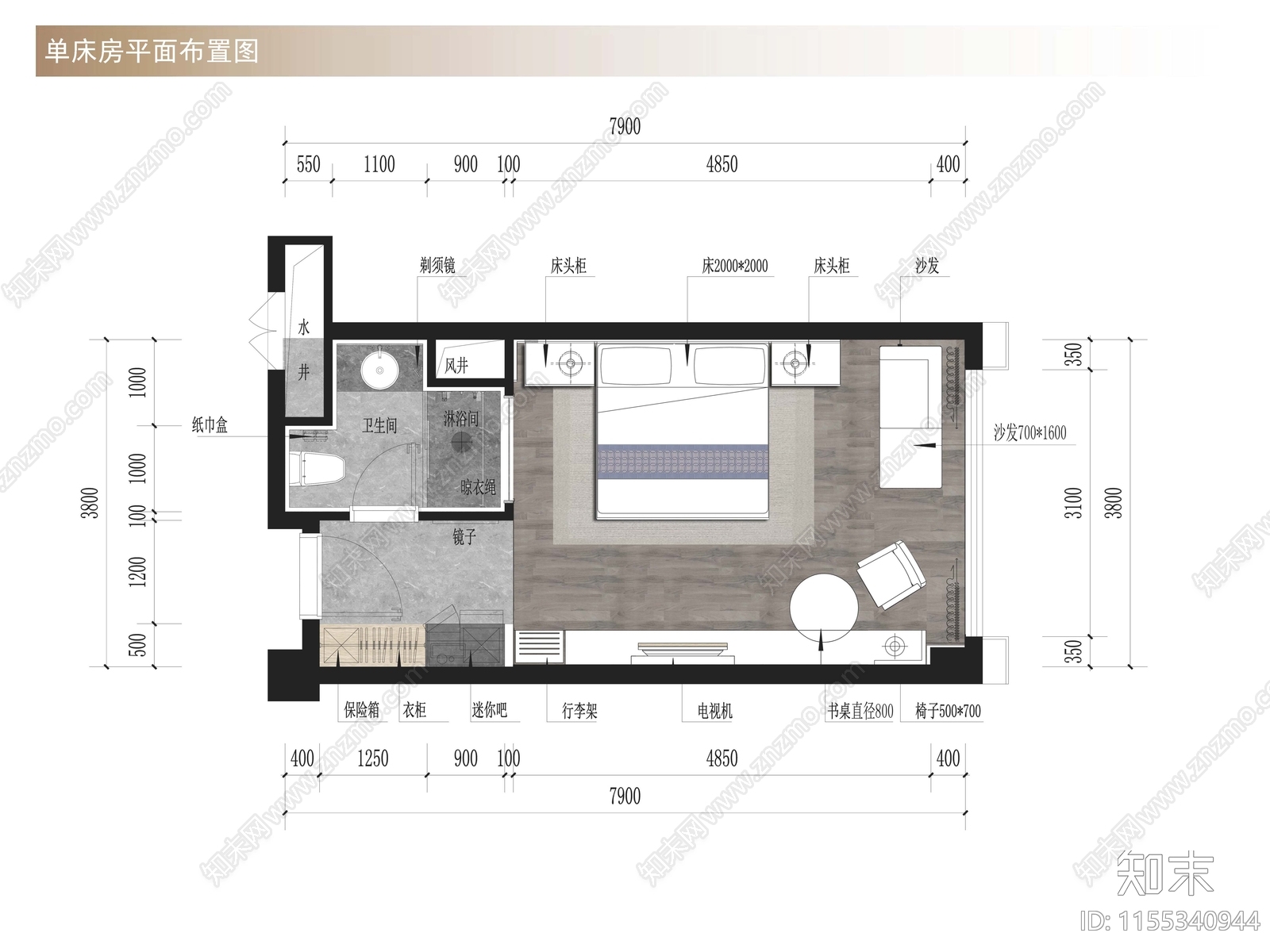 黄冈帅府铂雅酒店室内cad施工图下载【ID:1155340944】