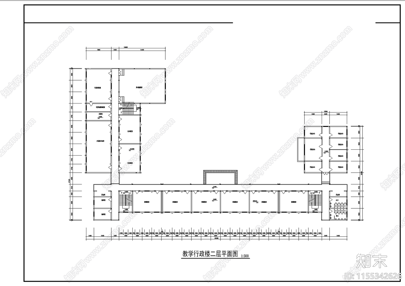 农村中学建筑cad施工图下载【ID:1155342626】