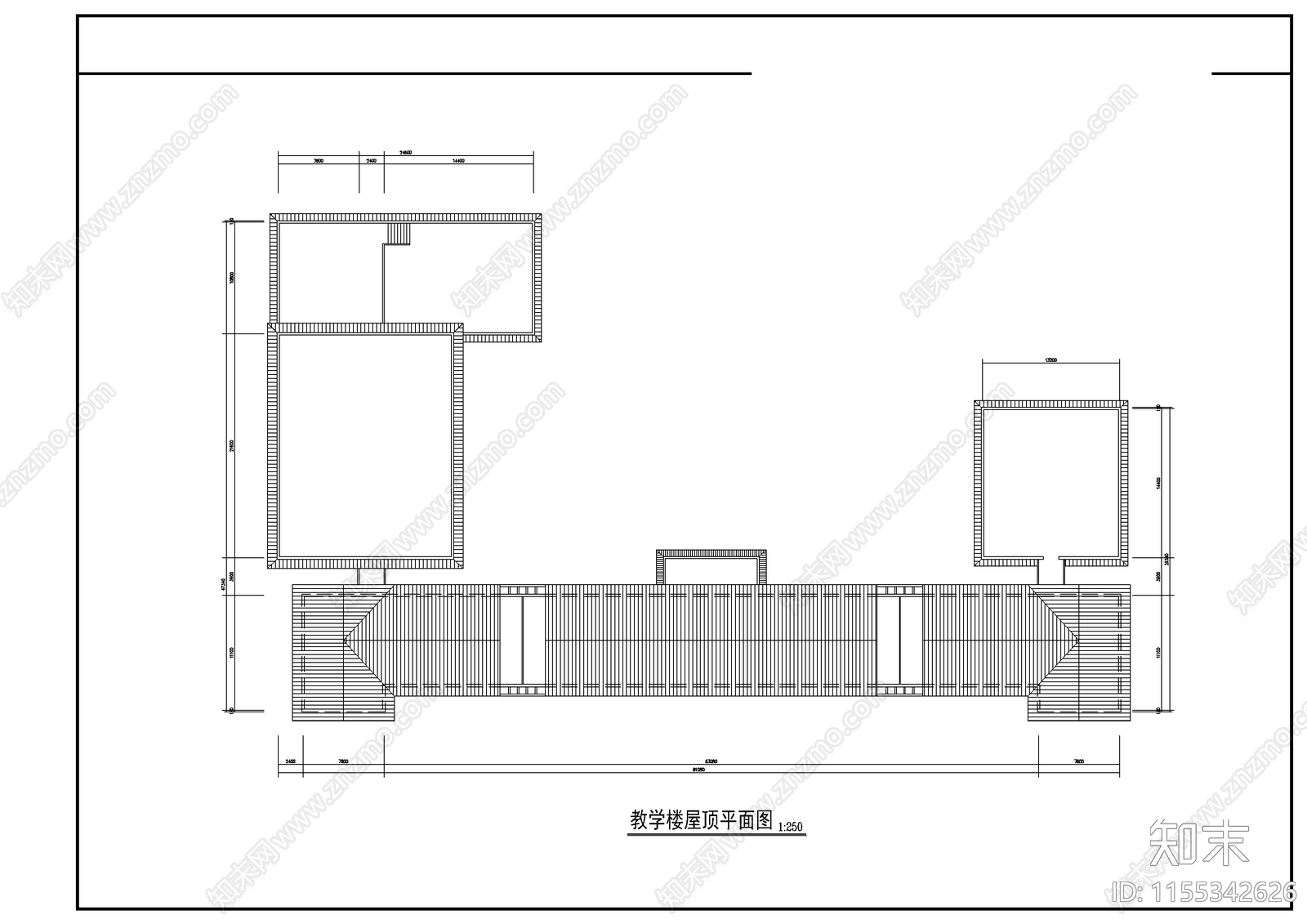 农村中学建筑cad施工图下载【ID:1155342626】