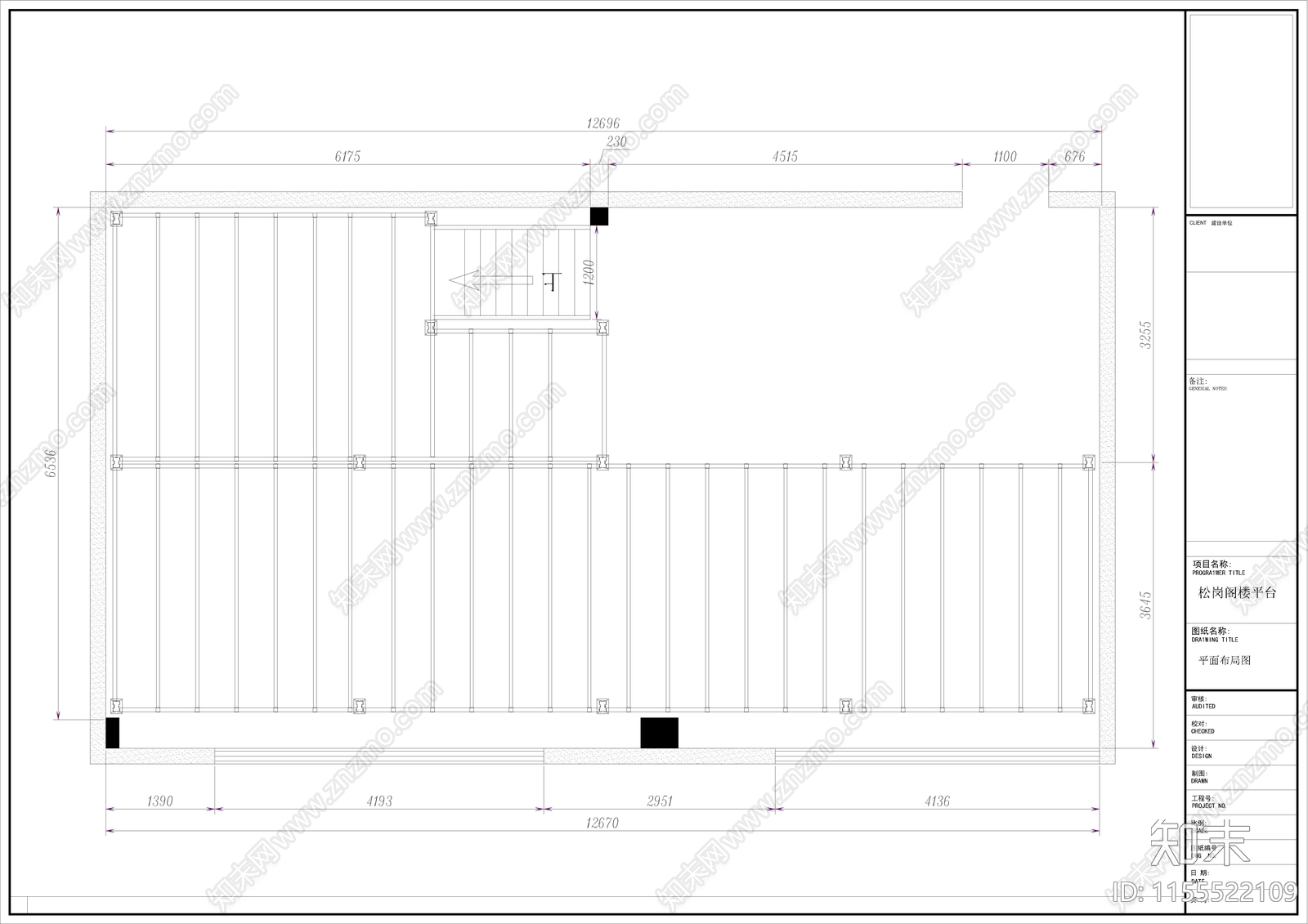 仓库货架平面布置图cad施工图下载【ID:1155522109】