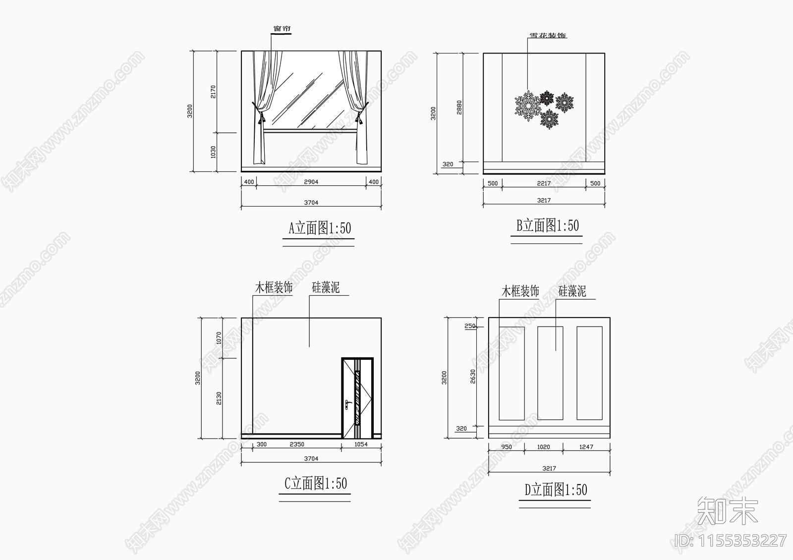 餐厅室内cad施工图下载【ID:1155353227】