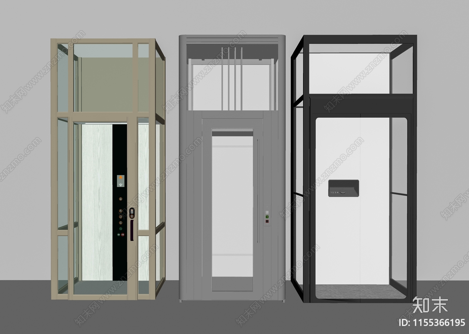 现代家用电梯SU模型下载【ID:1155366195】