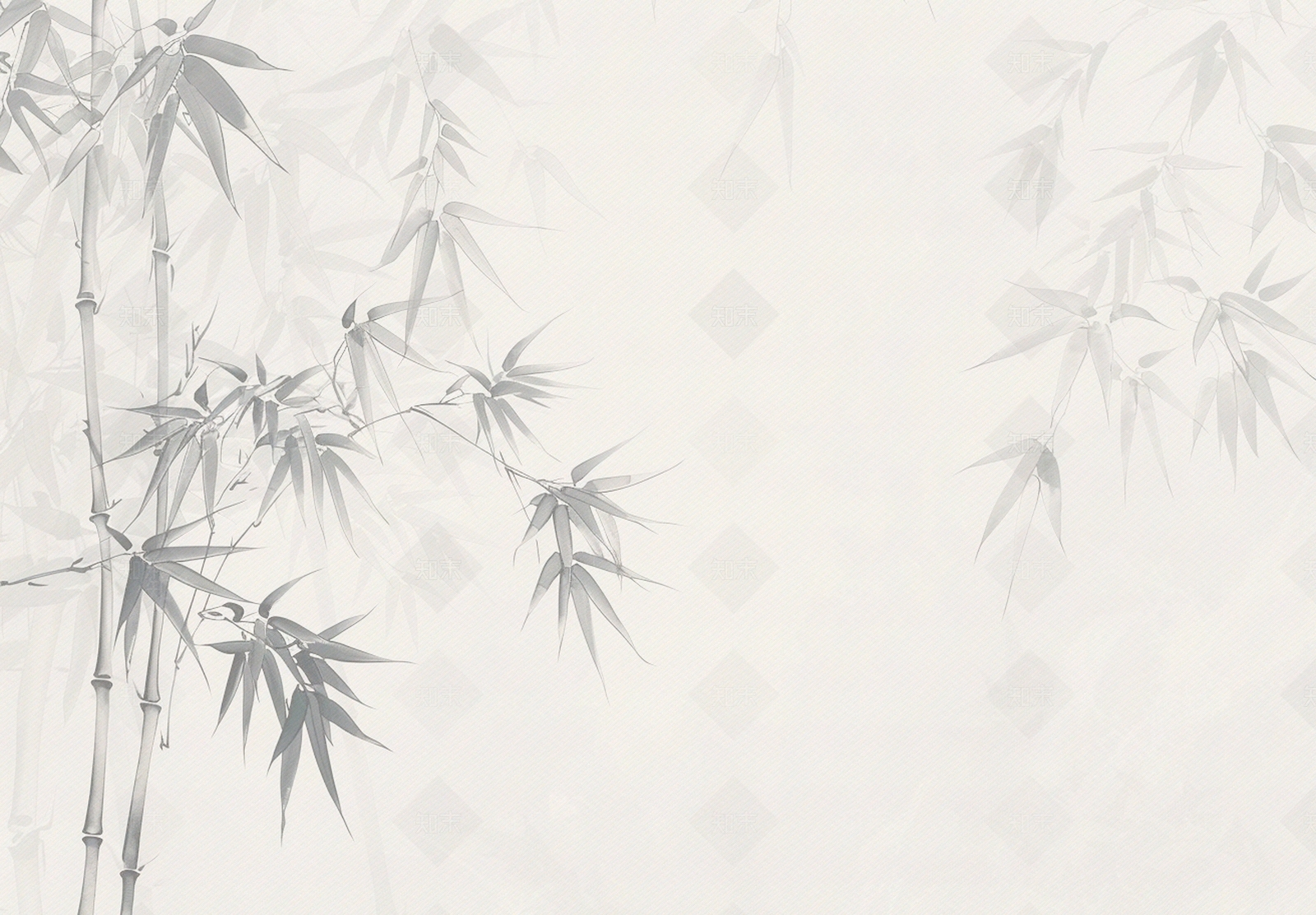 中式水墨竹子壁画贴图下载【ID:1155367760】