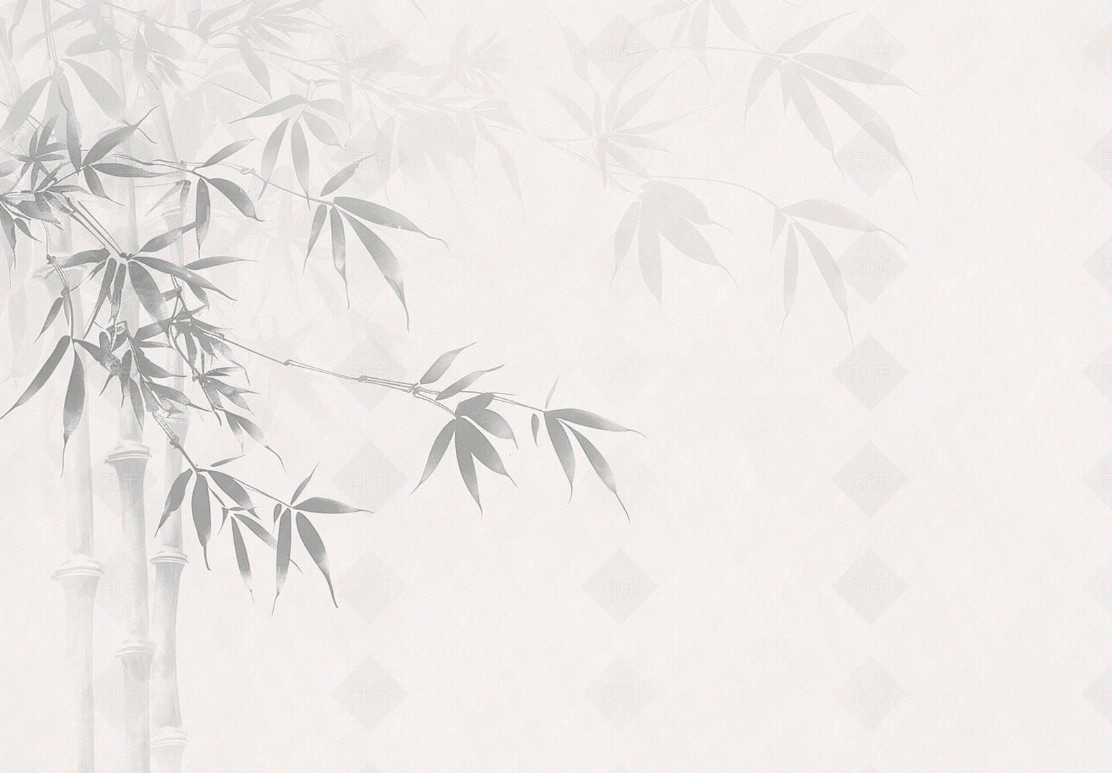 中式水墨竹子壁画贴图下载【ID:1155367749】