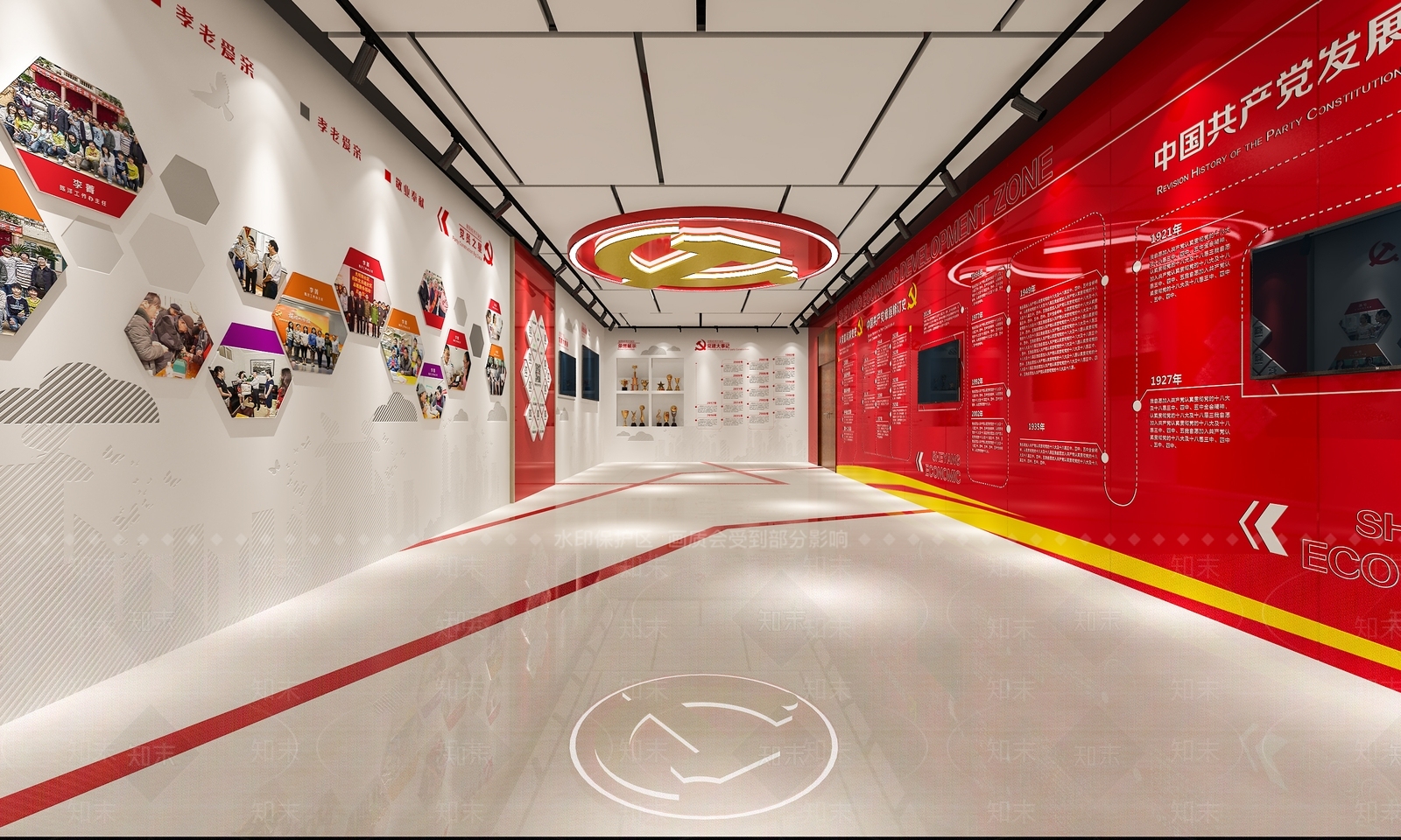 现代党建展厅SU模型下载【ID:1155583508】