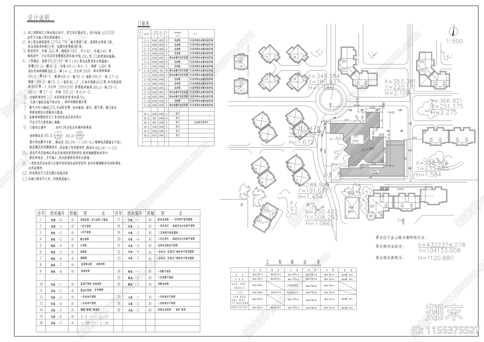 小区幼儿园建筑施工图下载【ID:1155375527】