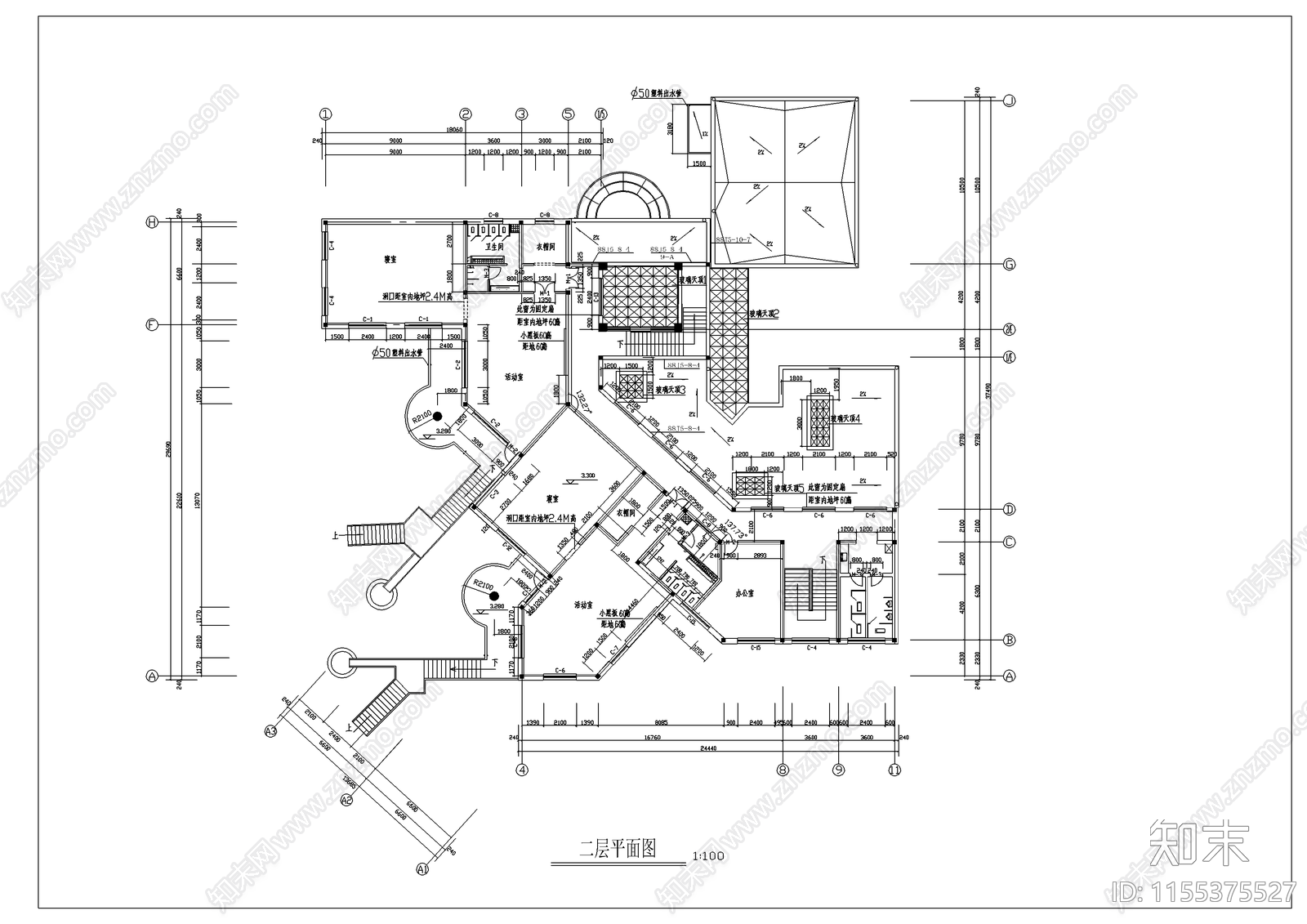 小区幼儿园建筑施工图下载【ID:1155375527】