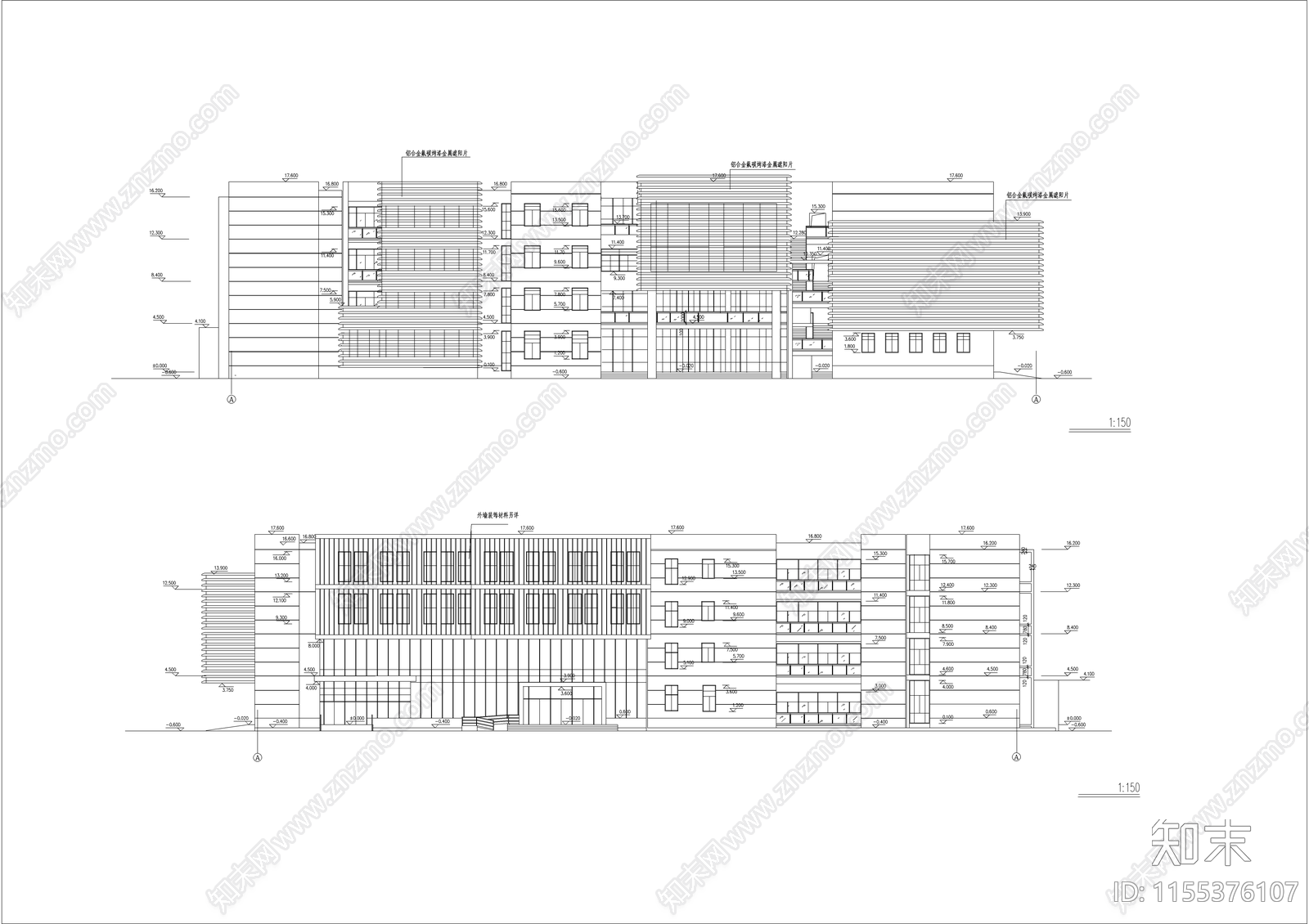 学校建筑cad施工图下载【ID:1155376107】