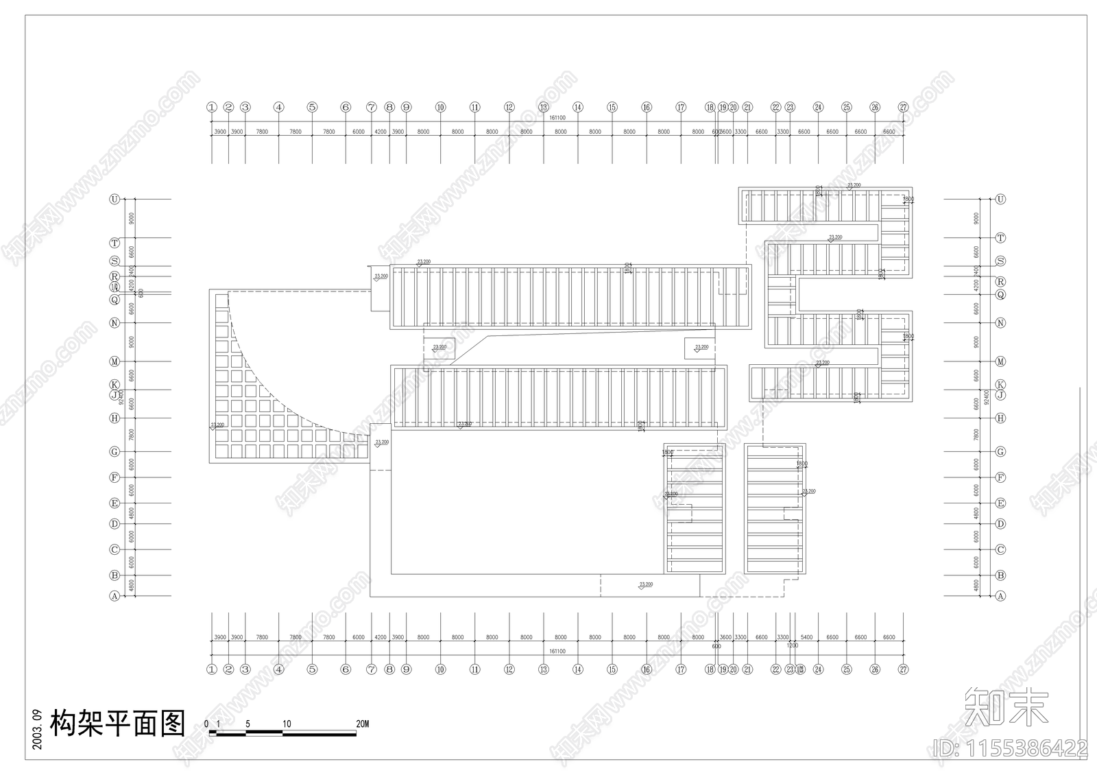 学校教学楼建筑cad施工图下载【ID:1155386422】