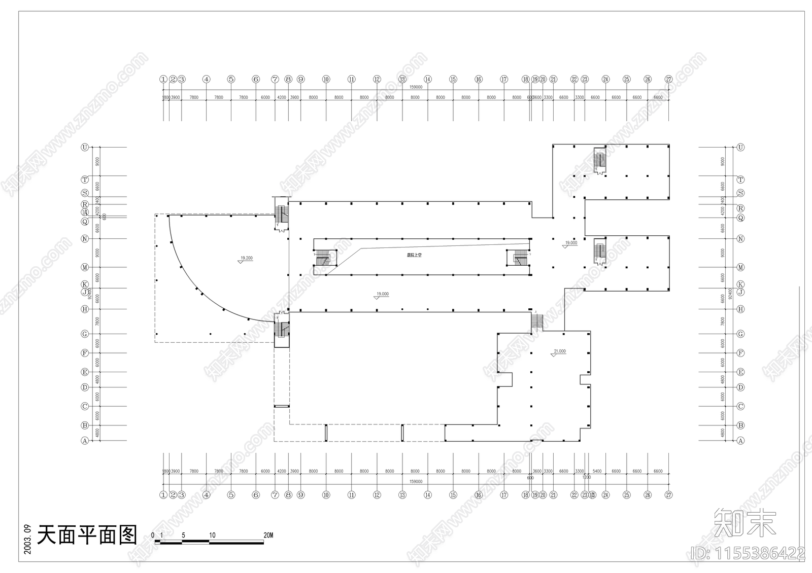 学校教学楼建筑cad施工图下载【ID:1155386422】