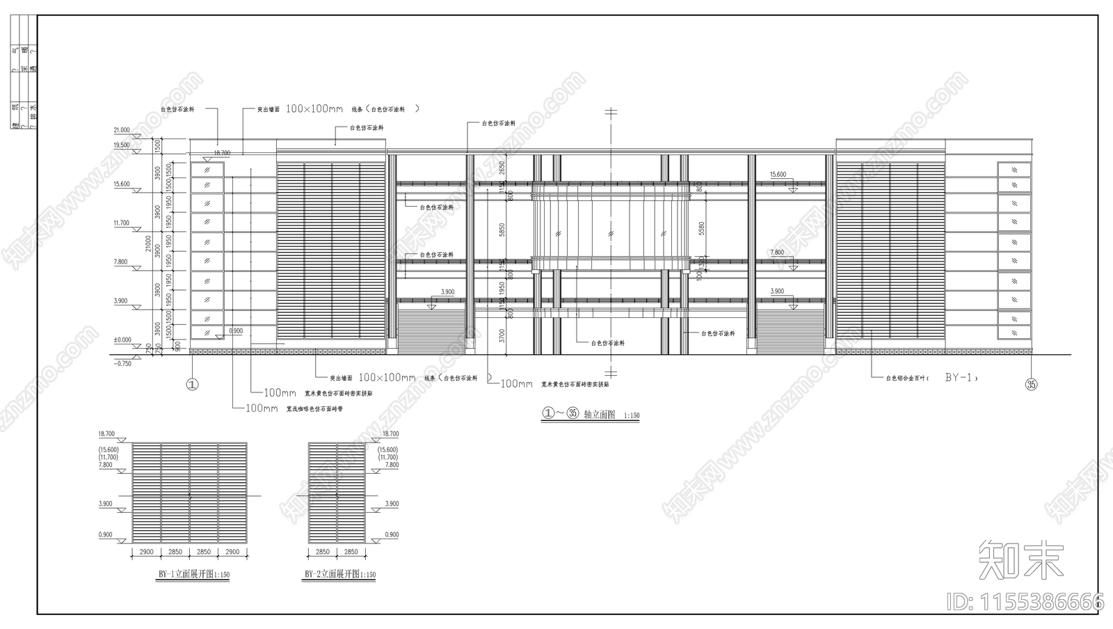 学校教学楼报告厅建筑cad施工图下载【ID:1155386666】