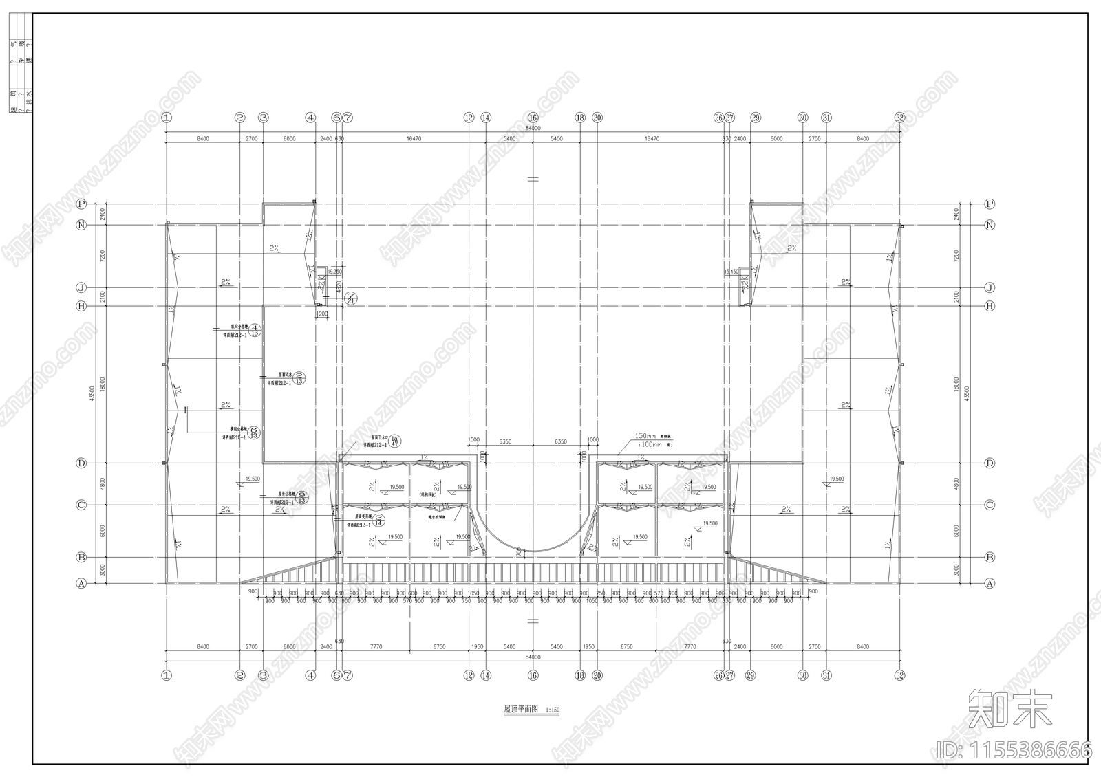 学校教学楼报告厅建筑cad施工图下载【ID:1155386666】