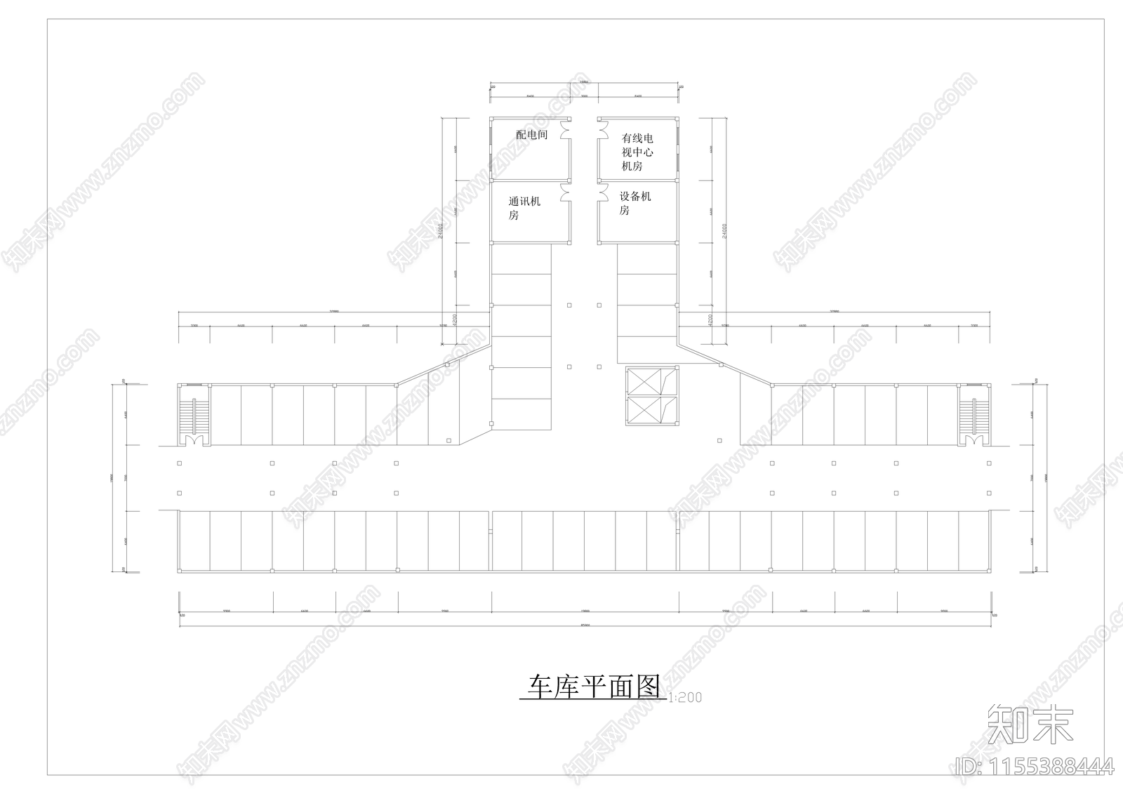学校行政大楼建筑cad施工图下载【ID:1155388444】