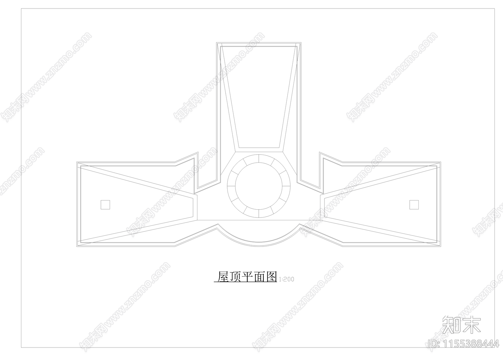 学校行政大楼建筑cad施工图下载【ID:1155388444】