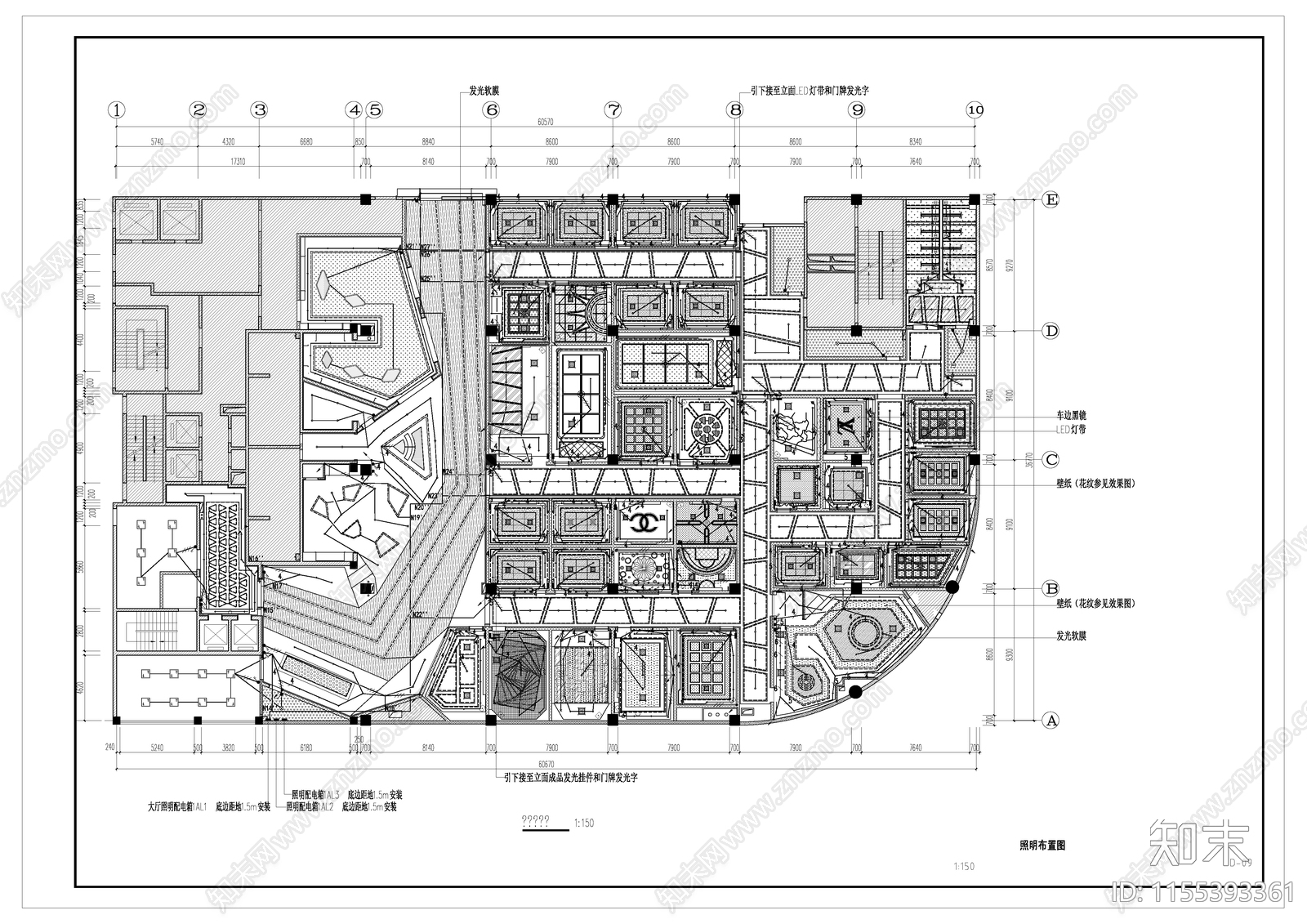 K歌之星室内cad施工图下载【ID:1155393361】
