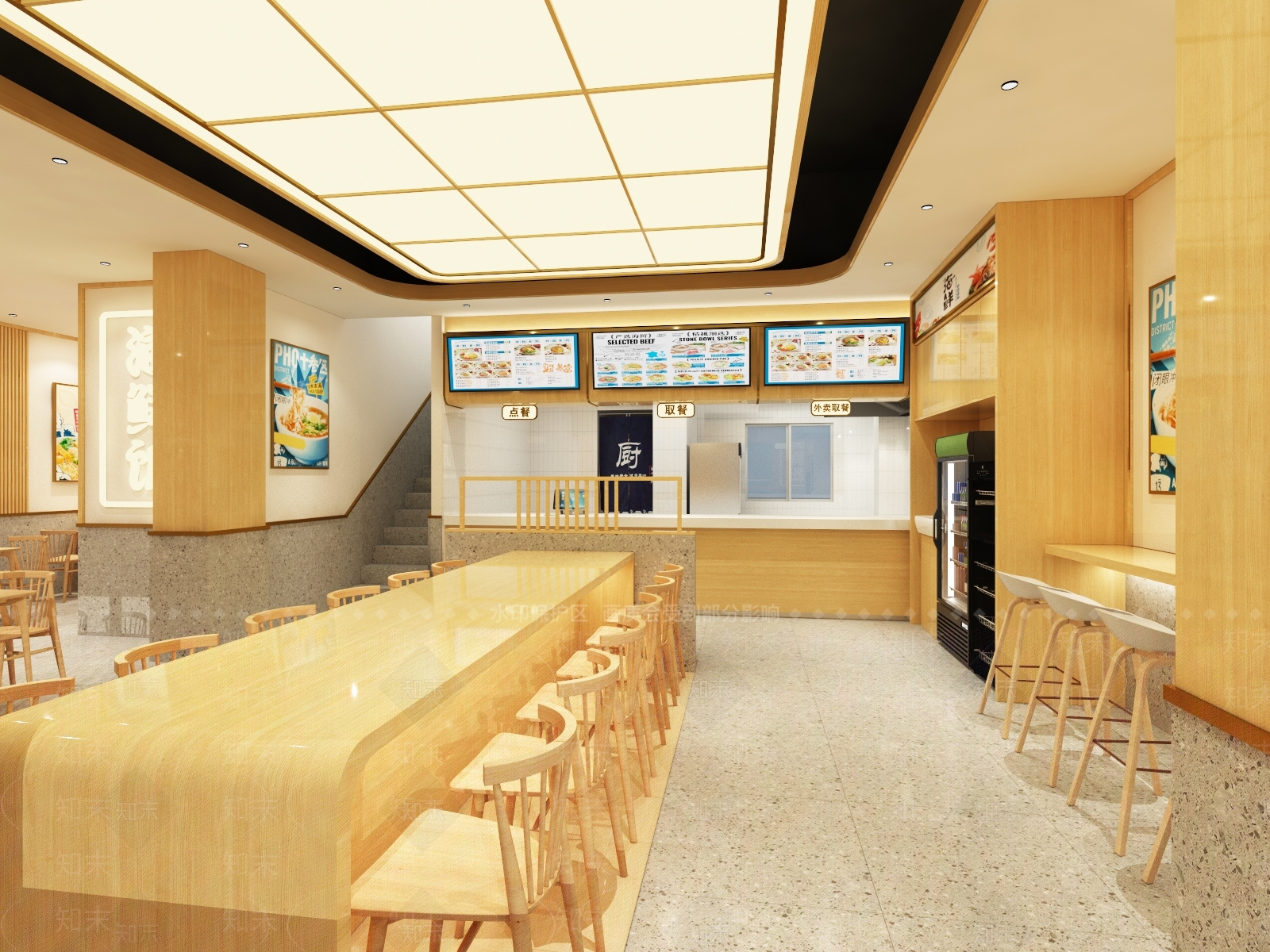 现代快餐店3D模型下载【ID:1155398183】