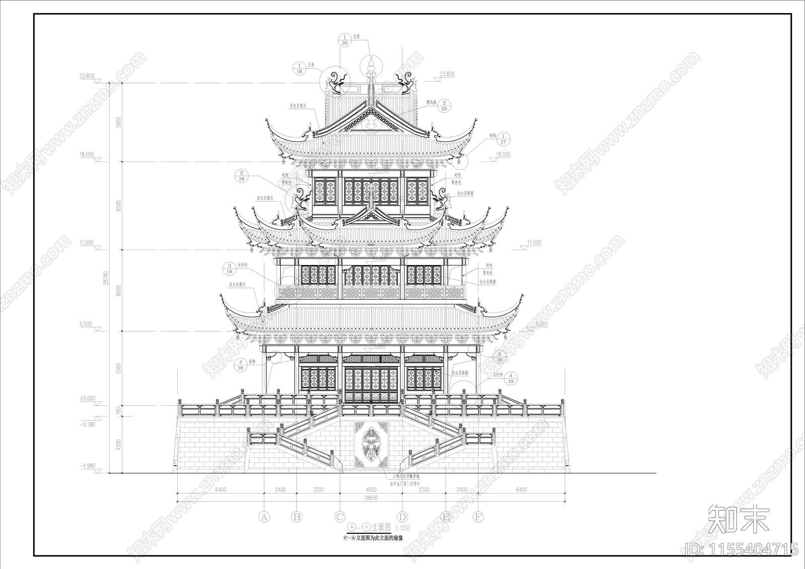 阁楼cad施工图下载【ID:1155404715】