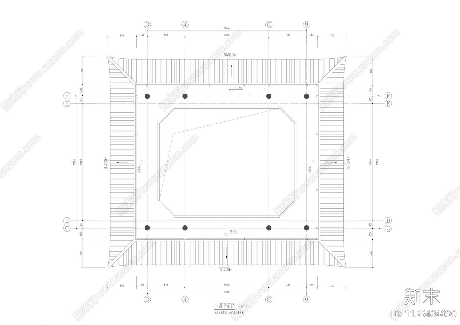 石门建筑cad施工图下载【ID:1155404830】