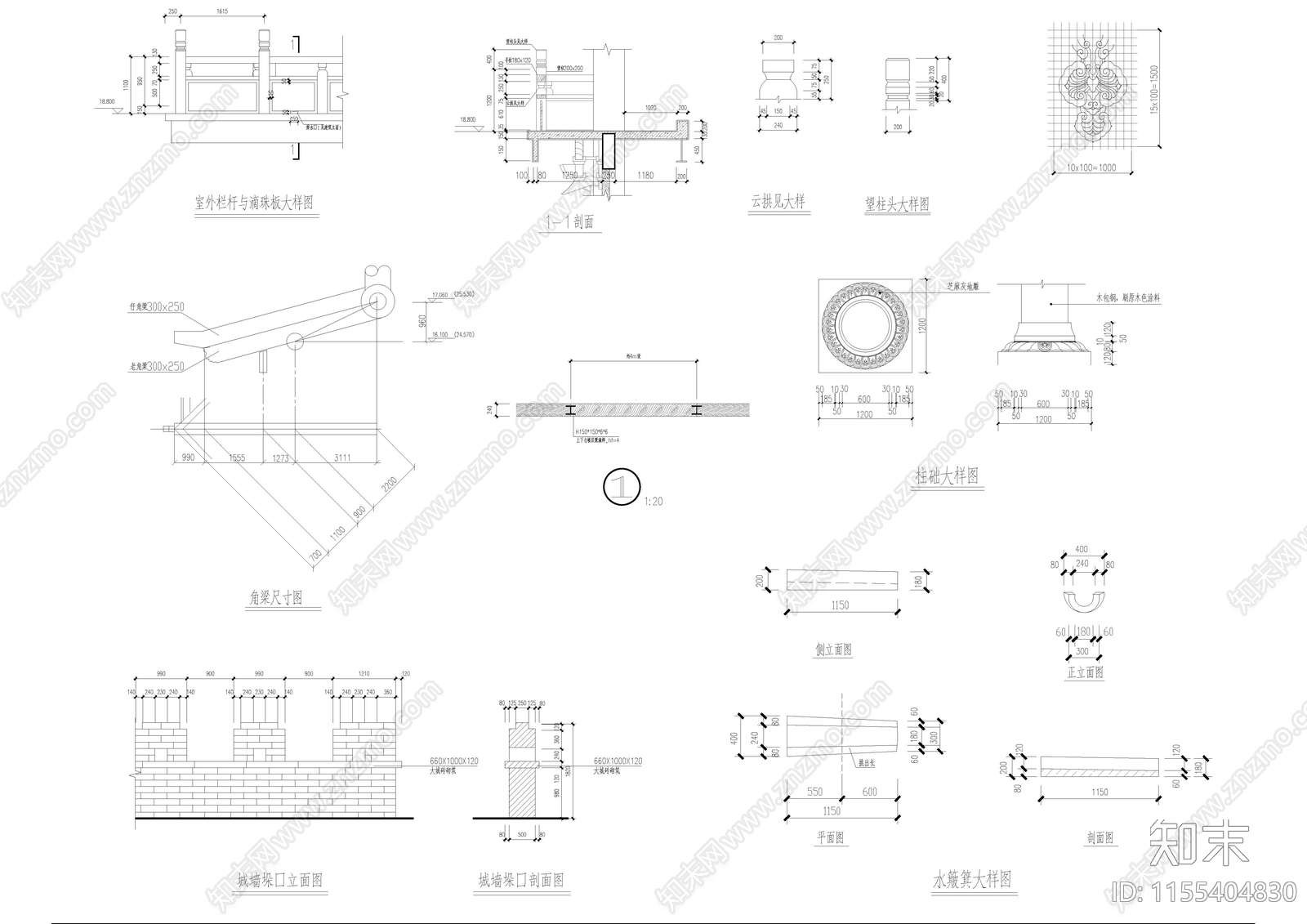 石门建筑cad施工图下载【ID:1155404830】