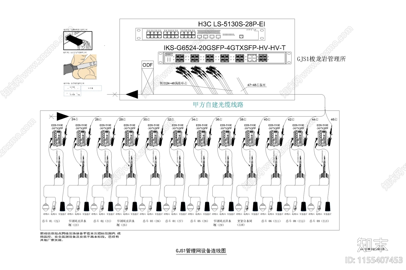 建筑弱电智能化学校小区施工图下载【ID:1155407453】