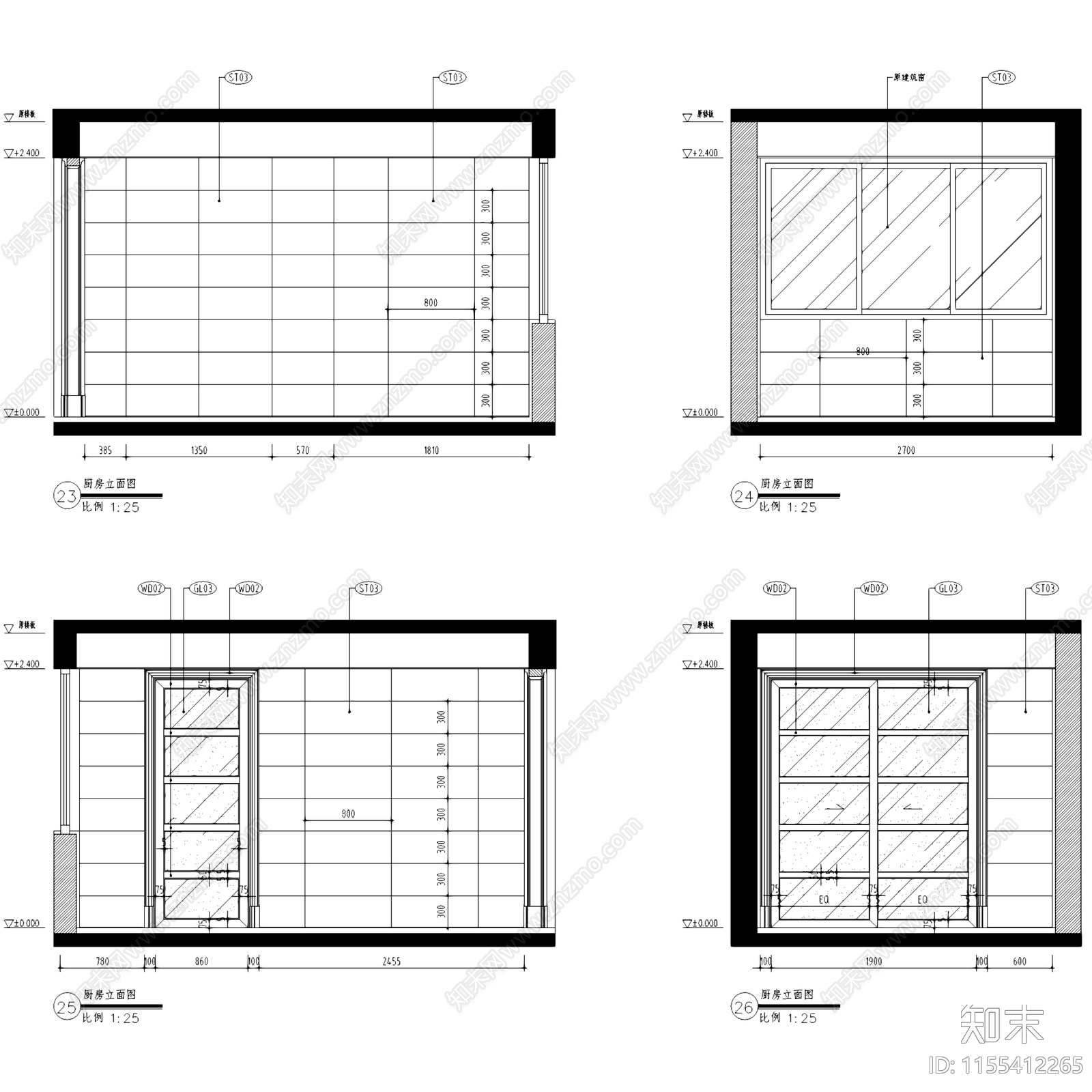 简欧义乌天元滨江国际挑空二层别墅室内家装cad施工图下载【ID:1155412265】