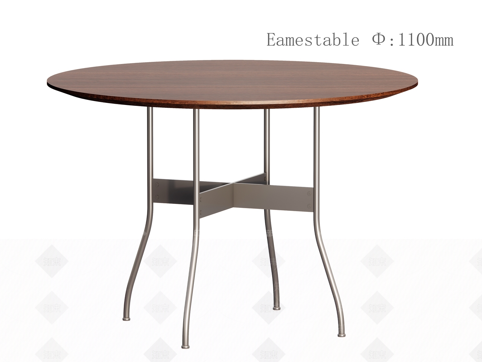 现代伊姆斯餐桌圆桌SU模型下载【ID:1155414618】