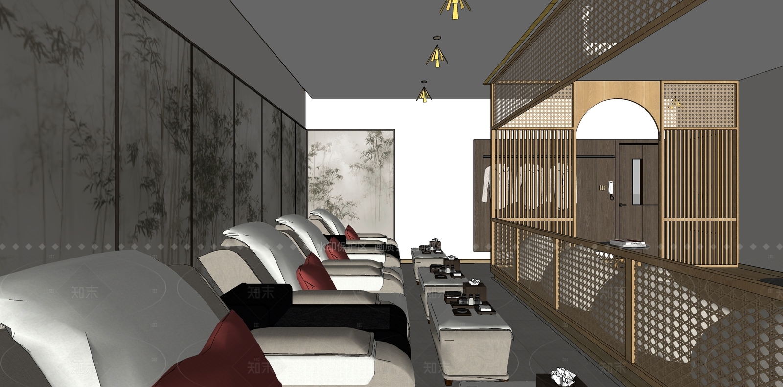 新中式其他休闲娱乐空间SU模型下载【ID:1216022083】