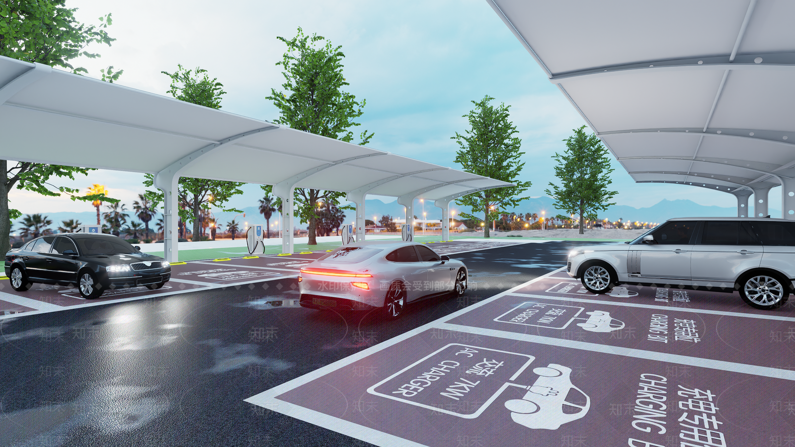 现代机动车棚SU模型下载【ID:1155431777】