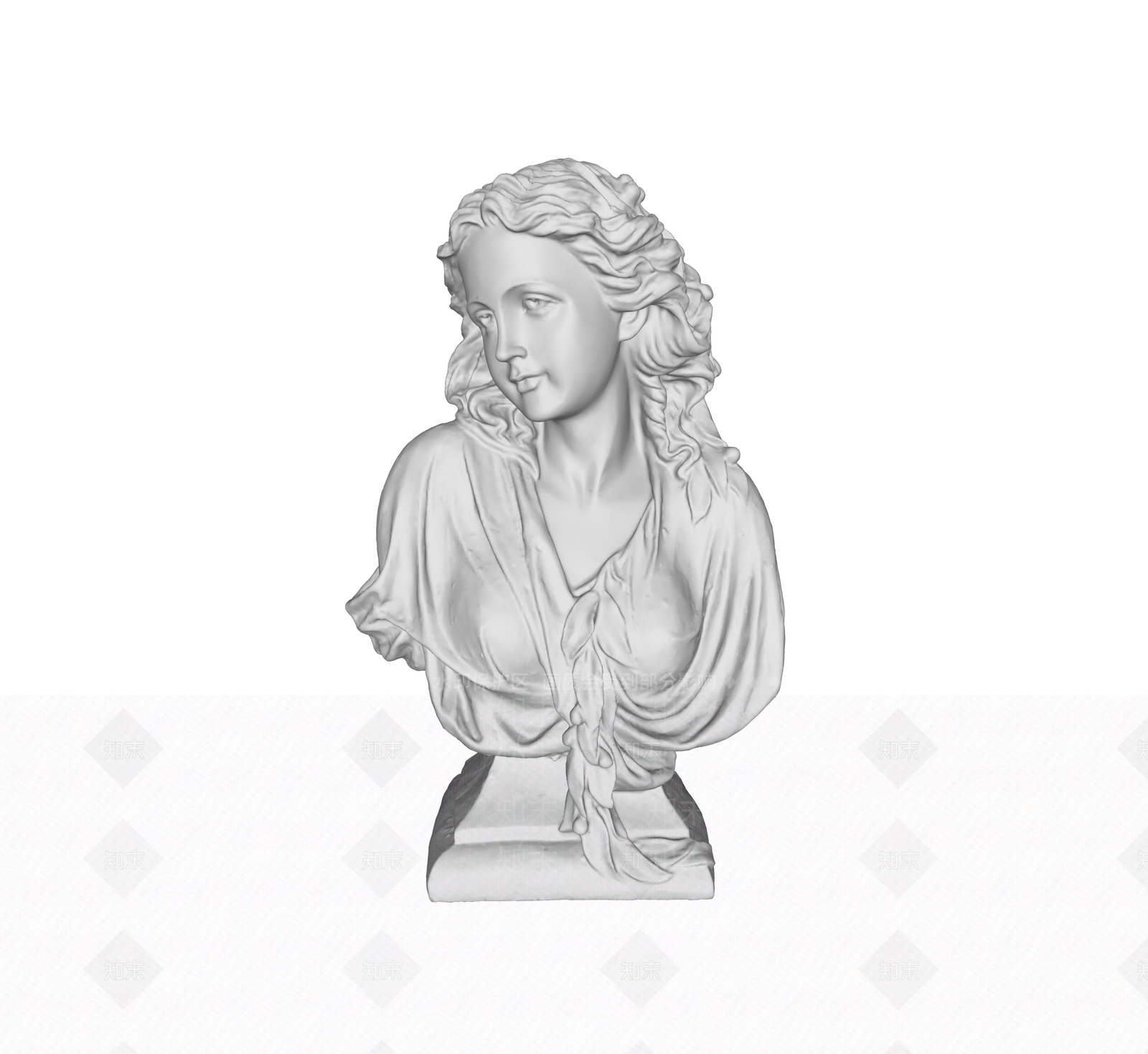 现代石膏雕塑SU模型下载【ID:1155434060】