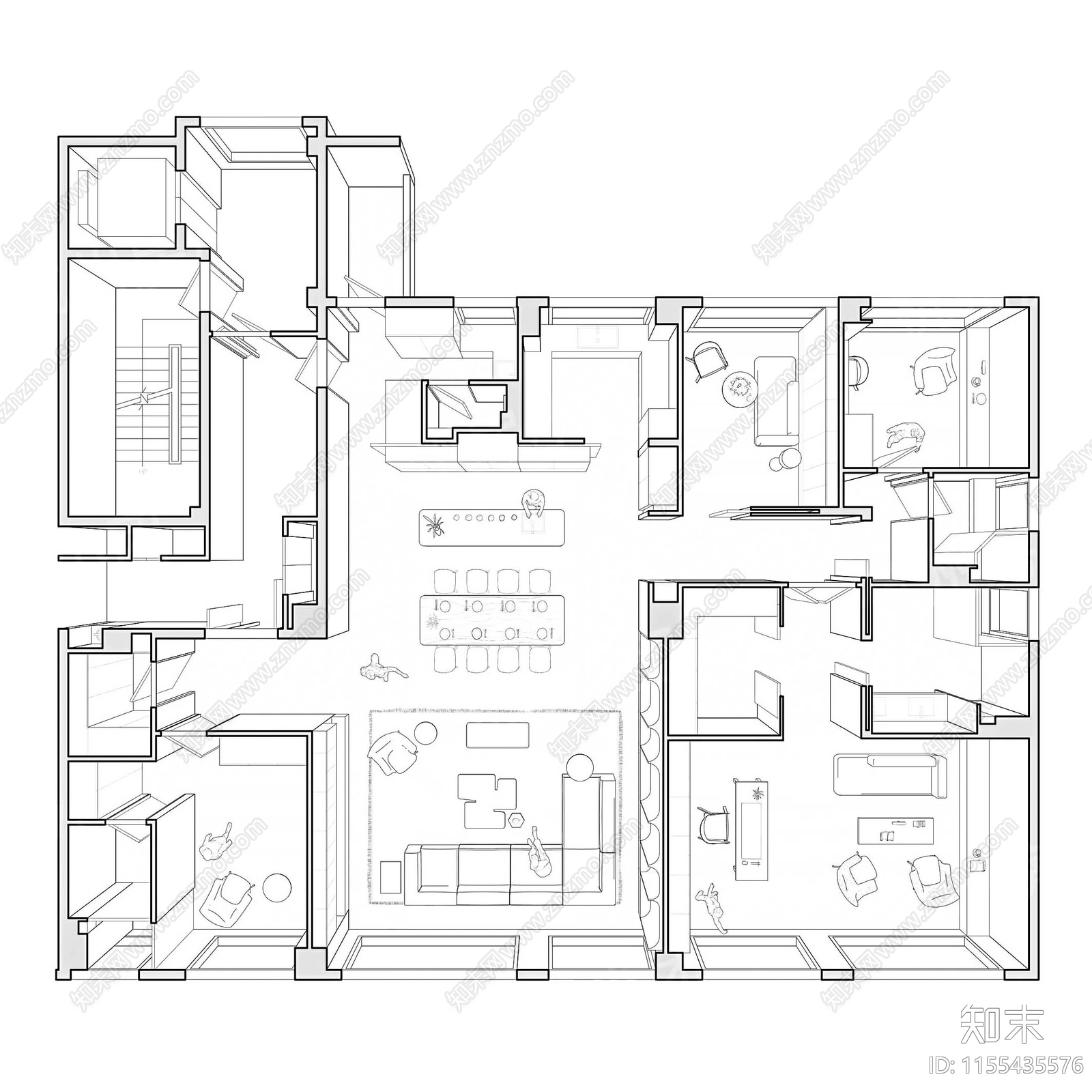 唐忠汉cad施工图下载【ID:1155435576】