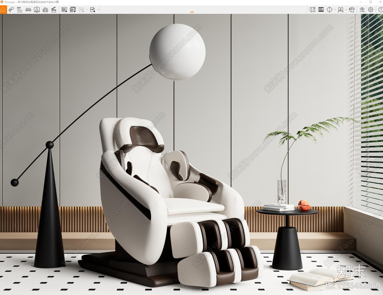 现代按摩椅SU模型下载【ID:1155462869】