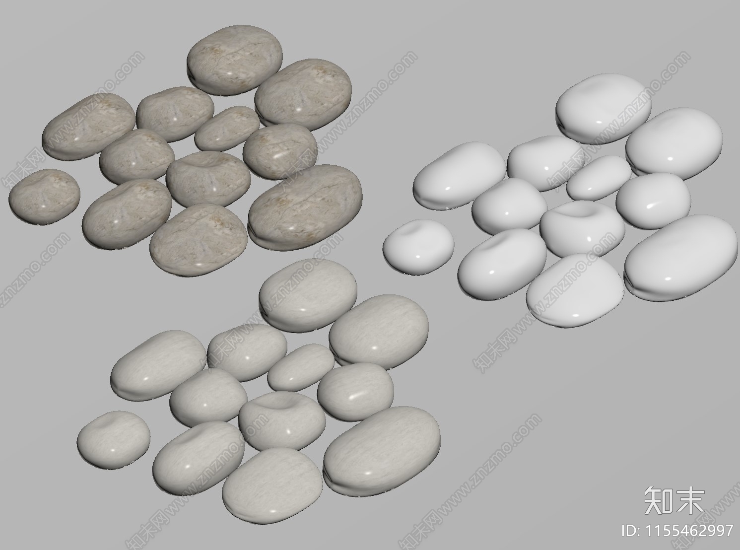 现代鹅卵石SU模型下载【ID:1155462997】