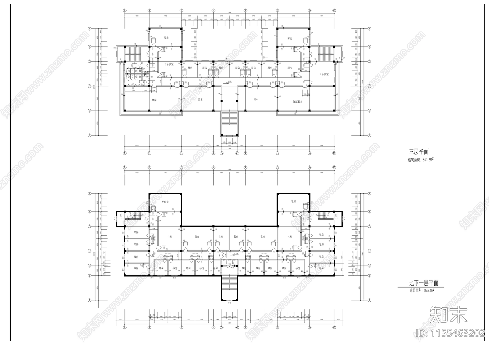 某学校艺术中心全套建筑图cad施工图下载【ID:1155463202】