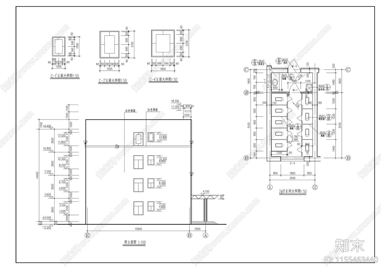 某学校综合楼cad施工图下载【ID:1155463440】