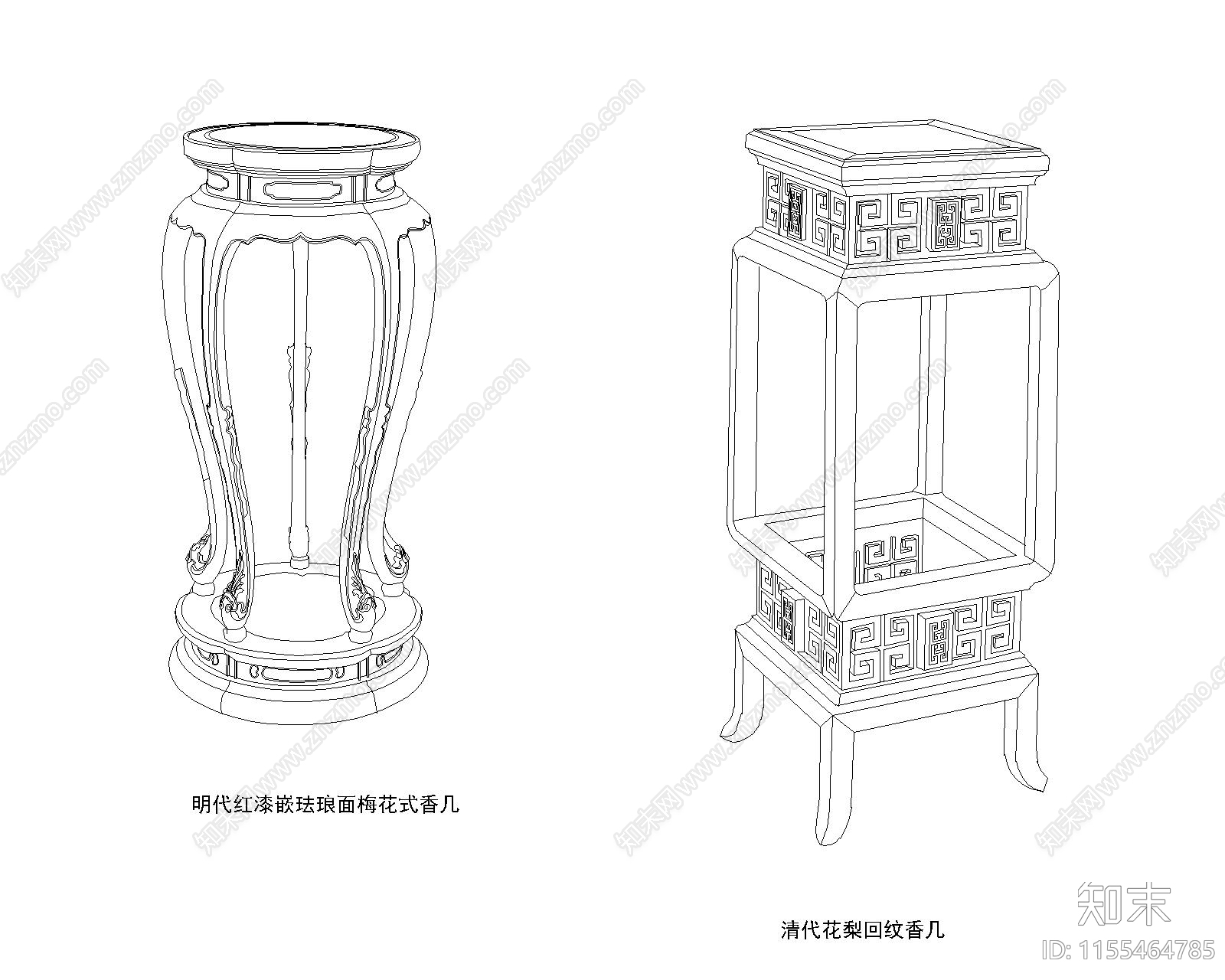 明清家具几类cad施工图下载【ID:1155464785】