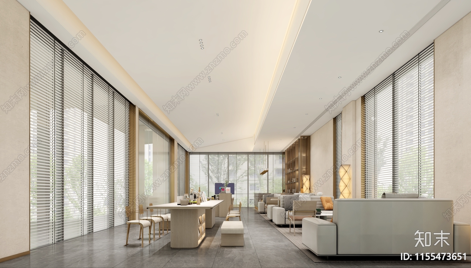 新中式酒店会客厅cad施工图下载【ID:1155473651】