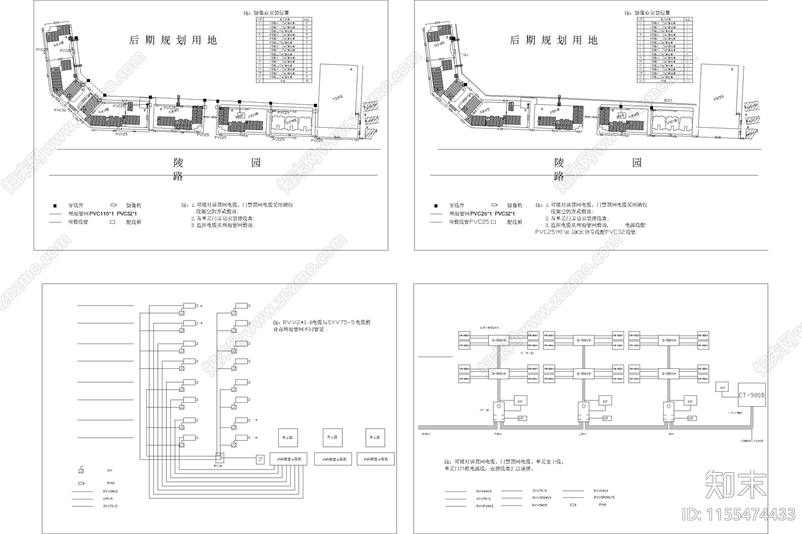 居住小区弱电智能化系统图cad施工图下载【ID:1155474433】