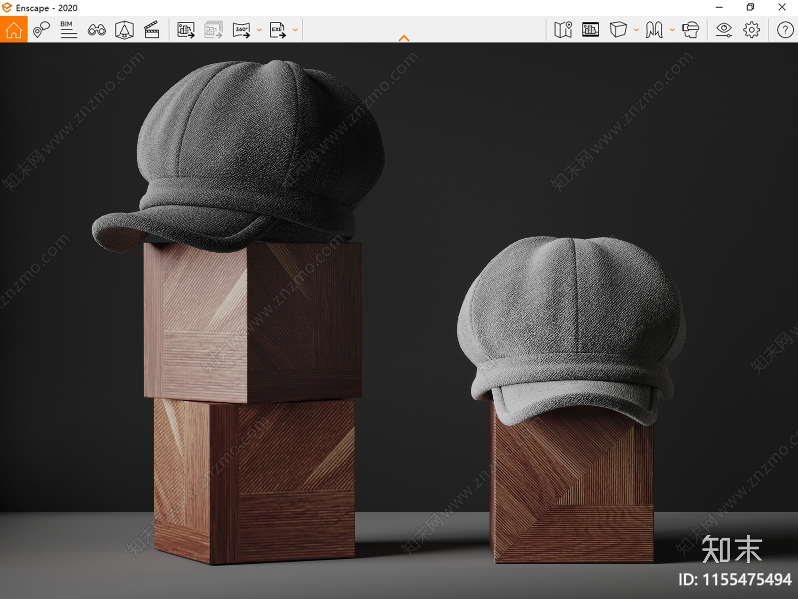 布艺帽子SU模型下载【ID:1155475494】