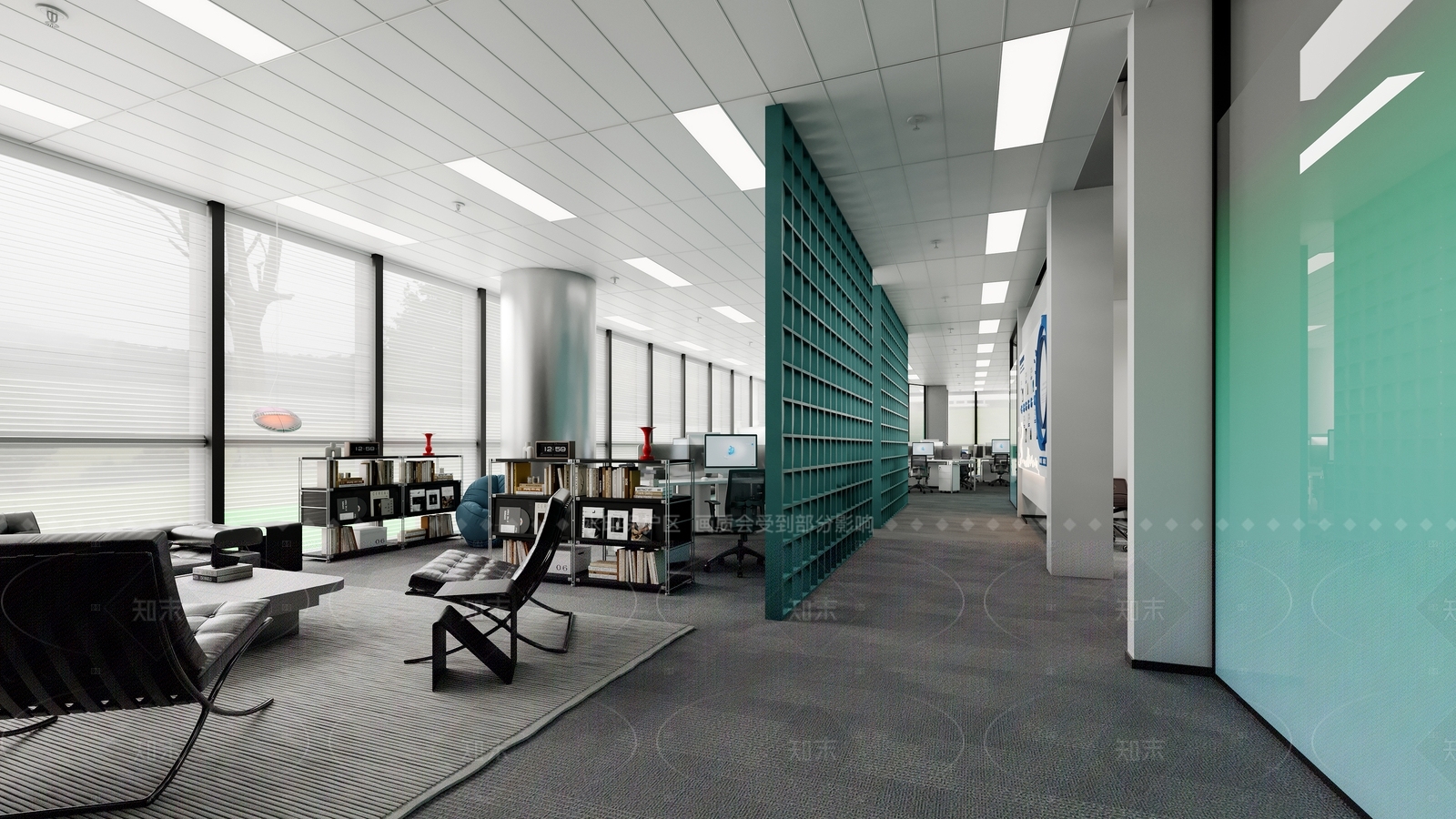 现代办公空间3D模型下载【ID:1155482670】