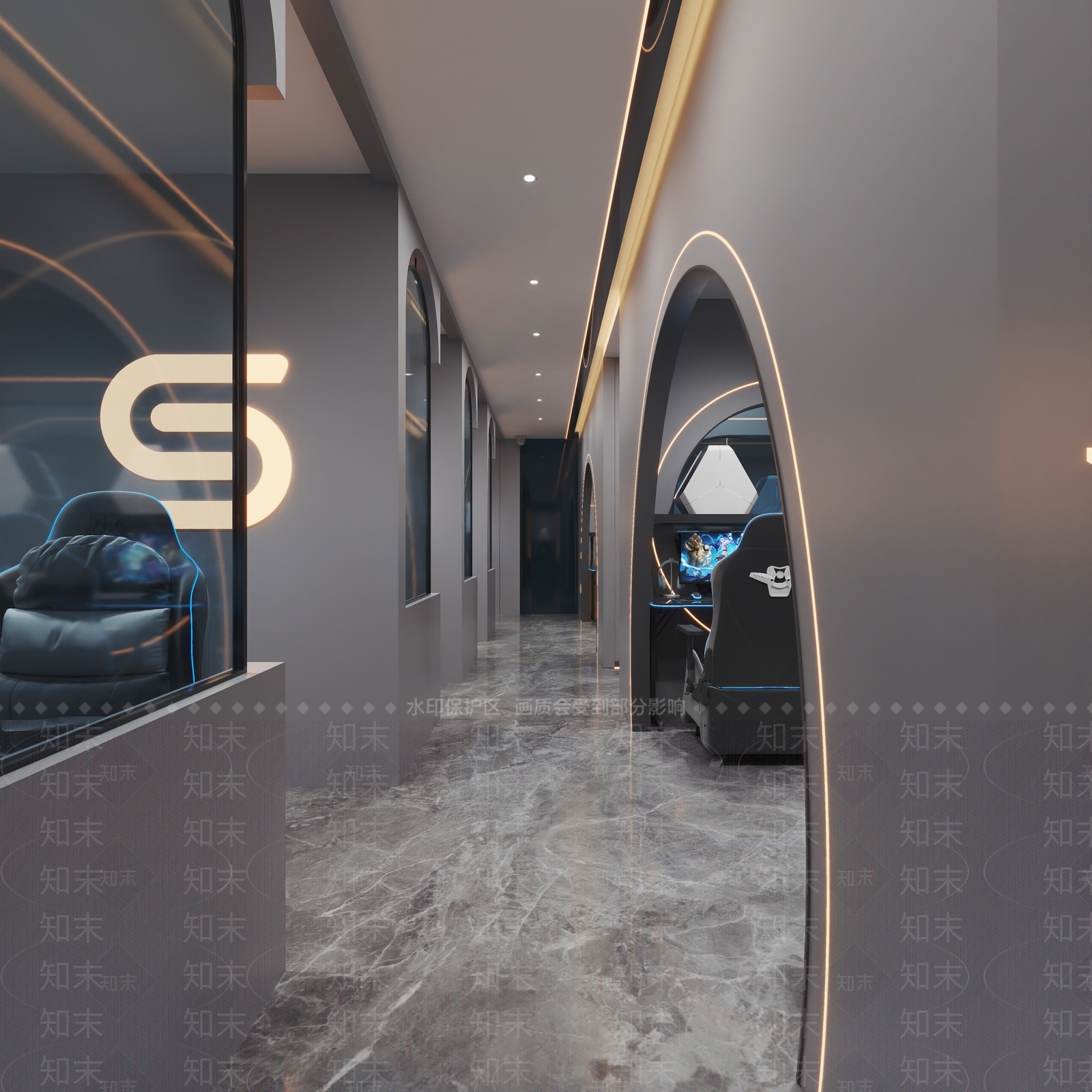 现代网吧网咖3D模型下载【ID:1155482578】