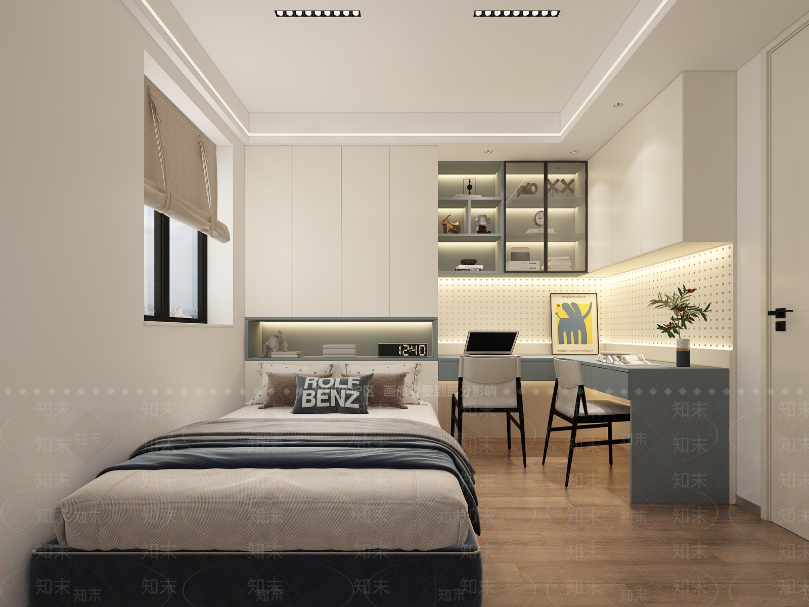 现代男孩房3D模型下载【ID:1155483188】