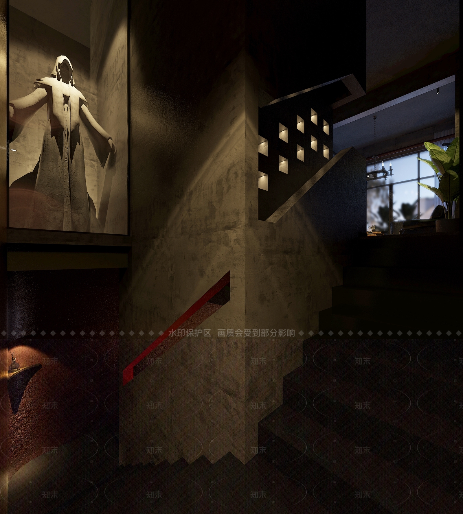 工业风暗黑酒吧3D模型下载【ID:1155491971】