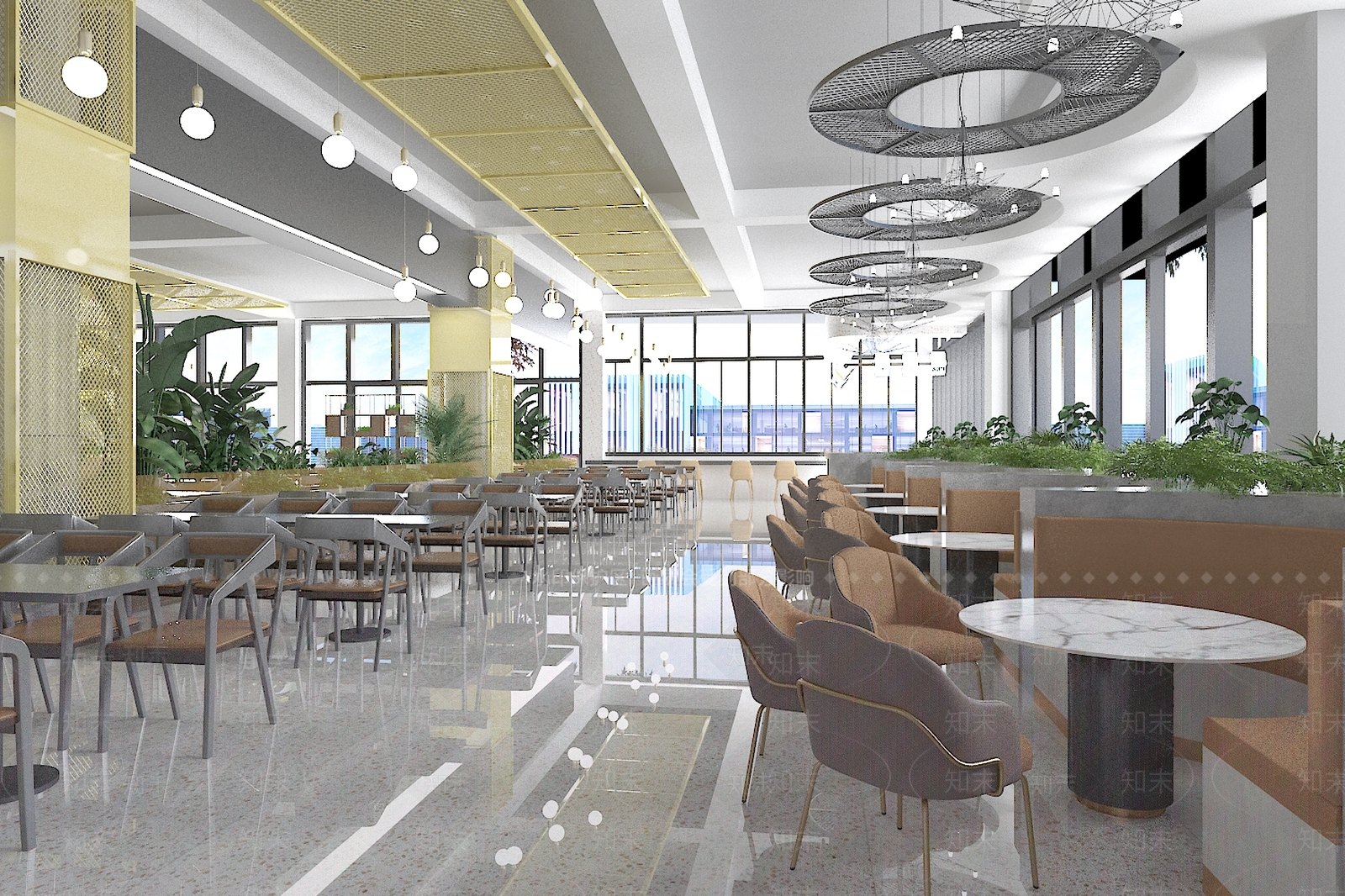 现代食堂3D模型下载【ID:1155498202】