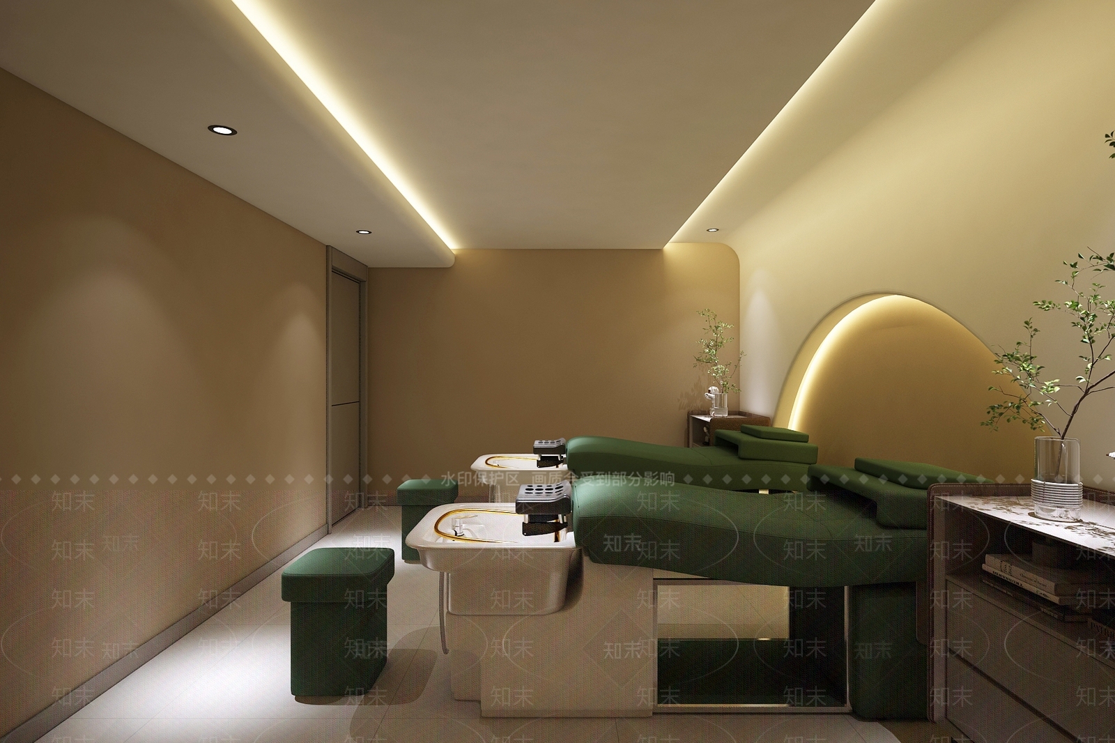 现代美容院包房3D模型下载【ID:1155502873】