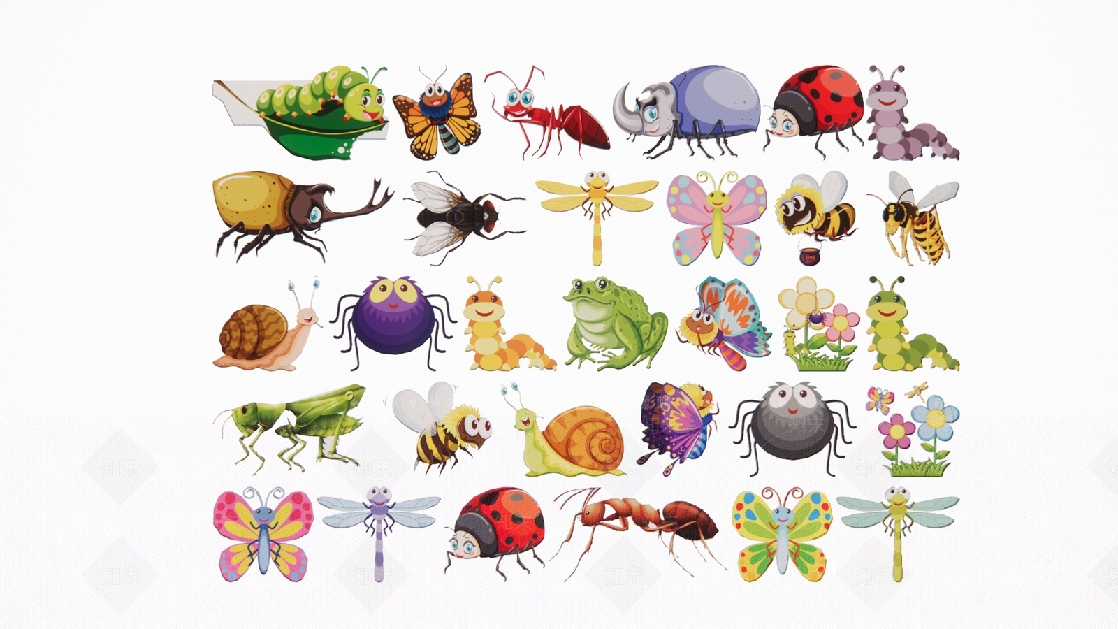 2D现代昆虫甲壳虫天牛蝴蝶飞蛾蜻蜓剪影SU模型下载【ID:1155503090】