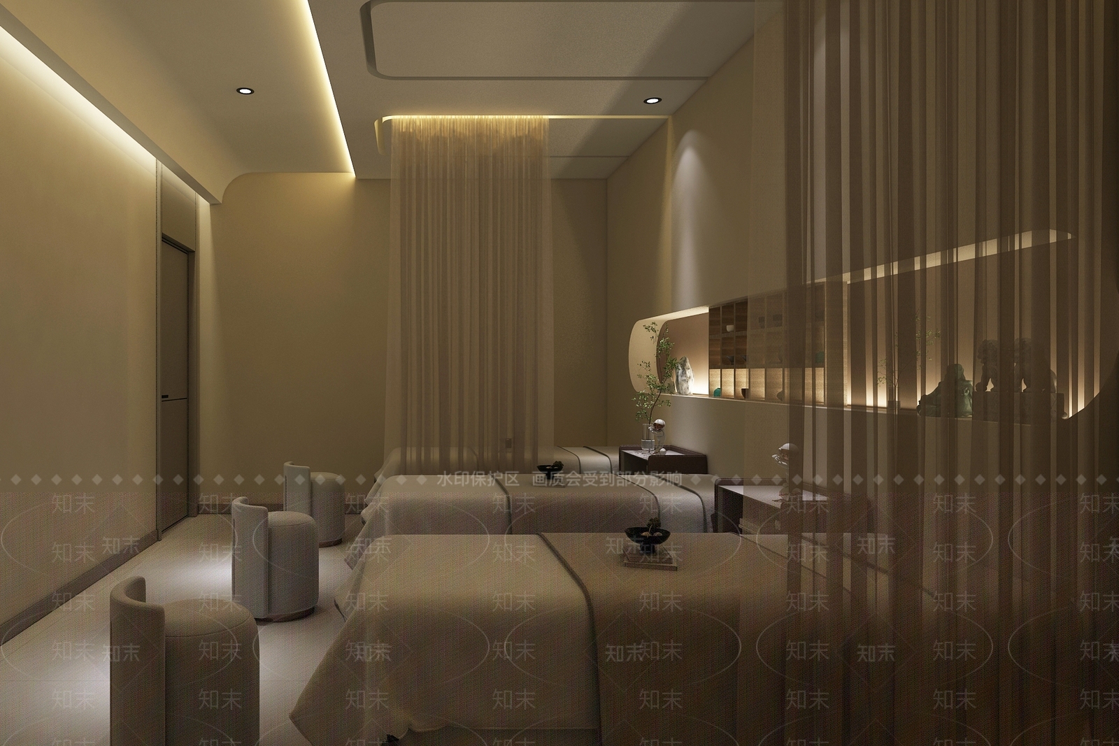 现代美容院包房3D模型下载【ID:1155505992】