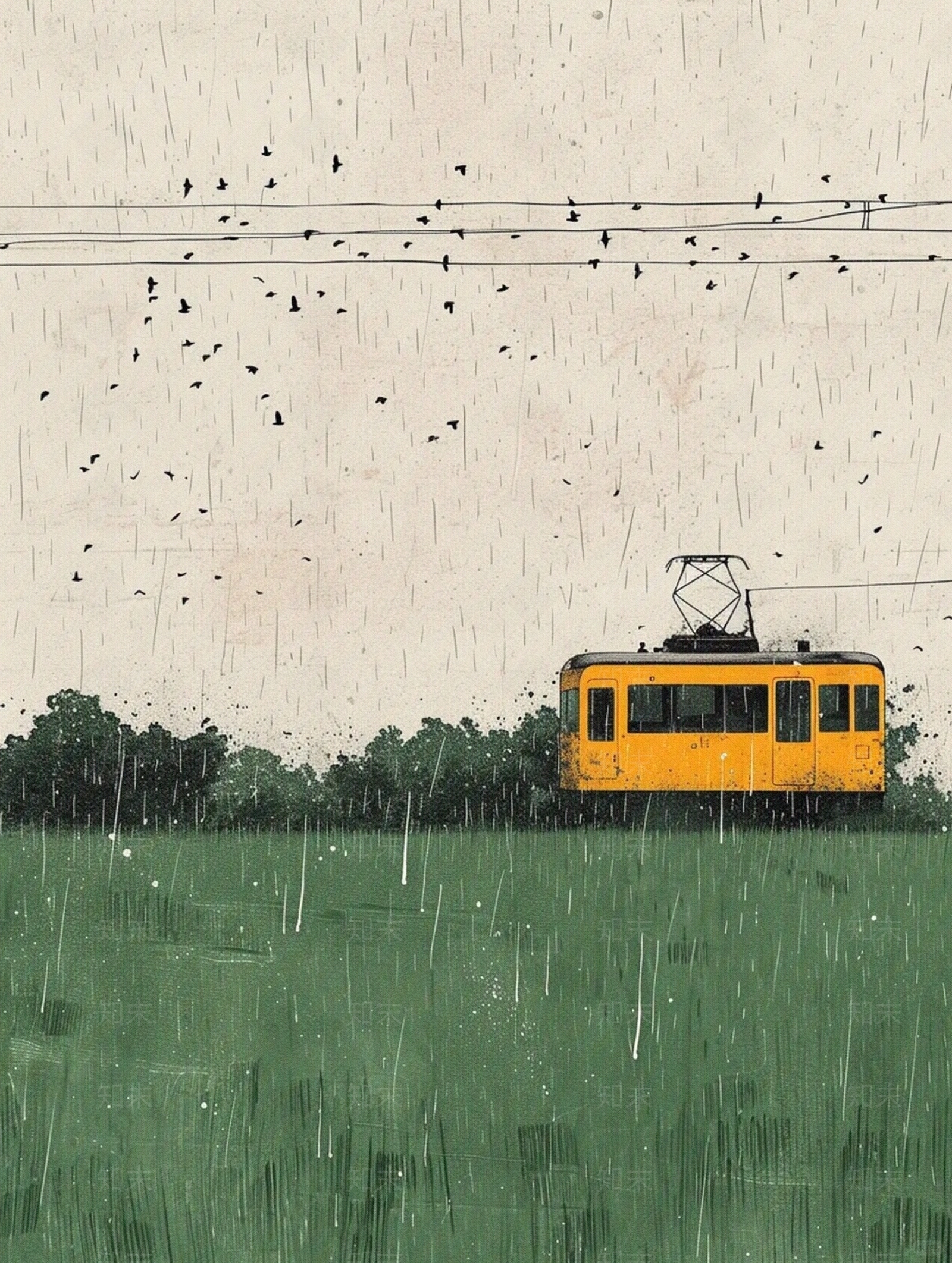 风景插画装饰挂画贴图下载【ID:1155509158】