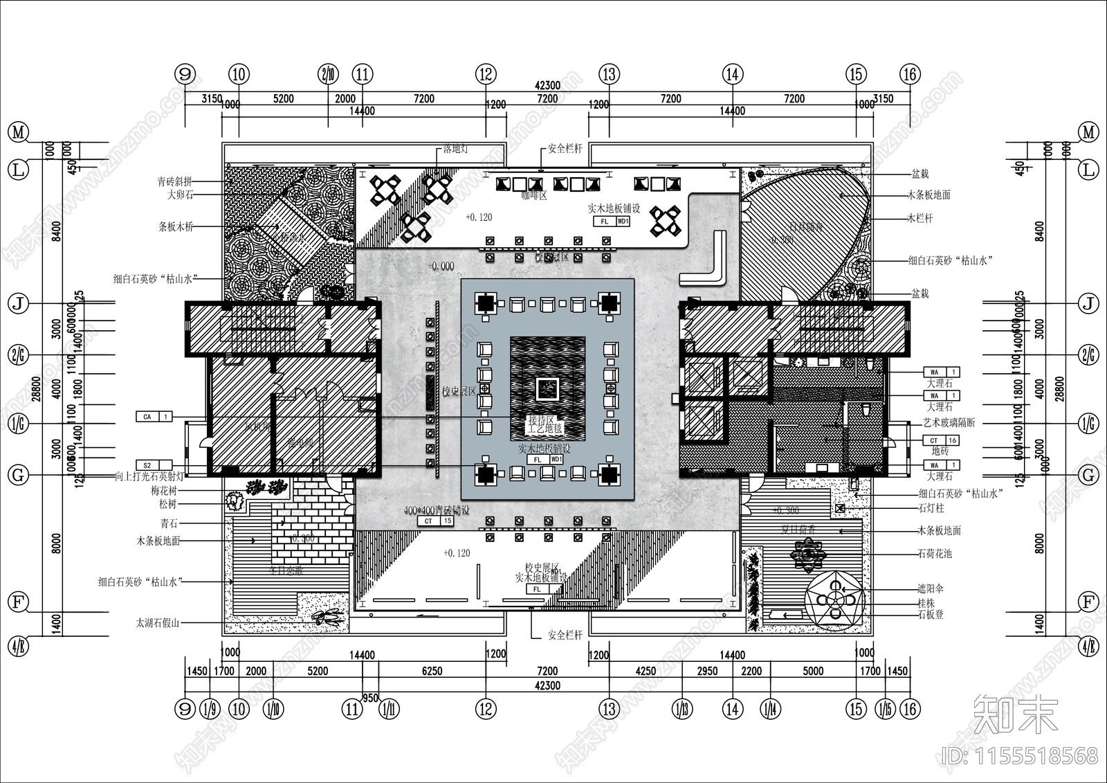 1000㎡校史馆展览馆平面布置图施工图下载【ID:1155518568】