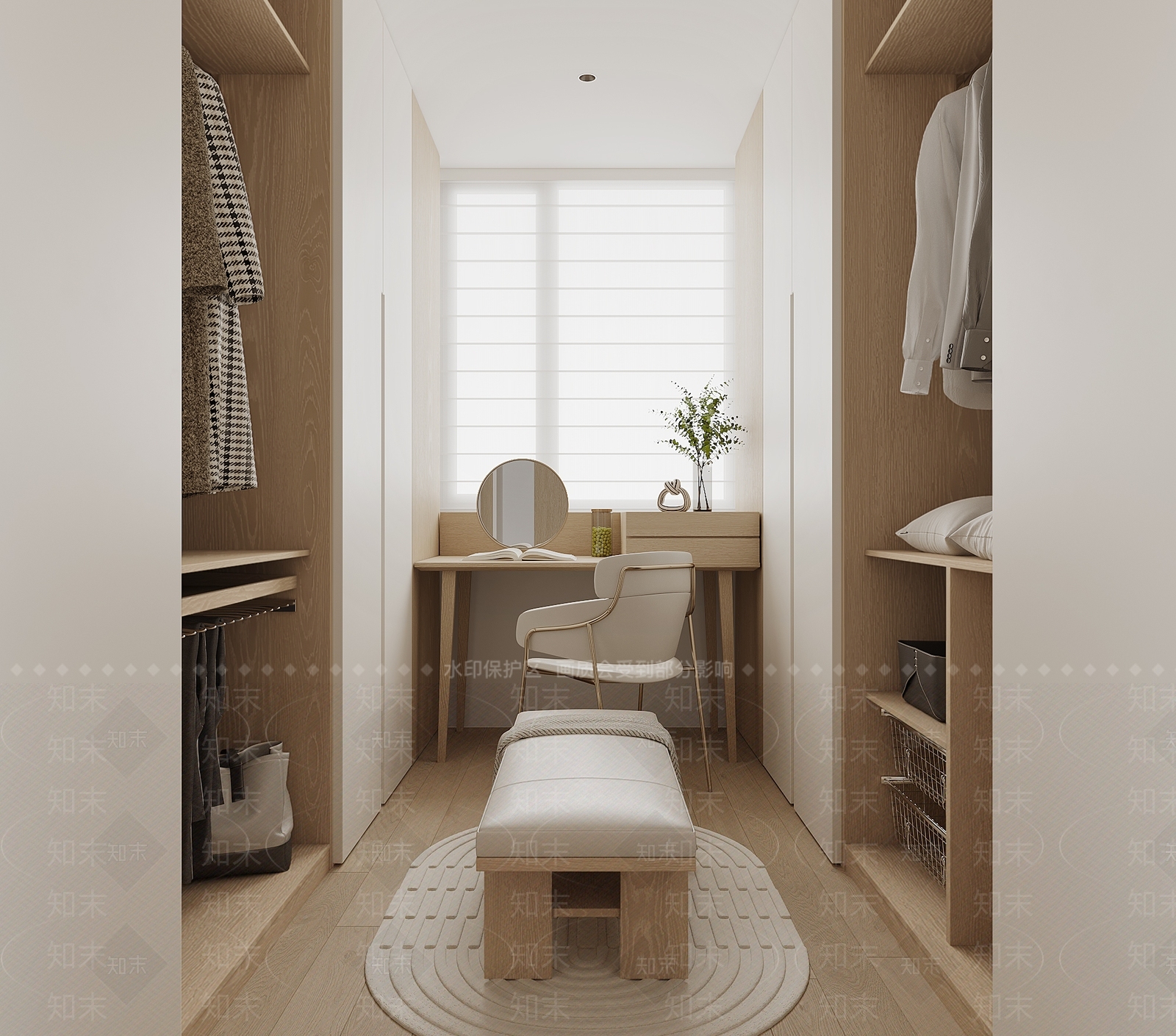 现代衣帽间SU模型下载【ID:1155523446】
