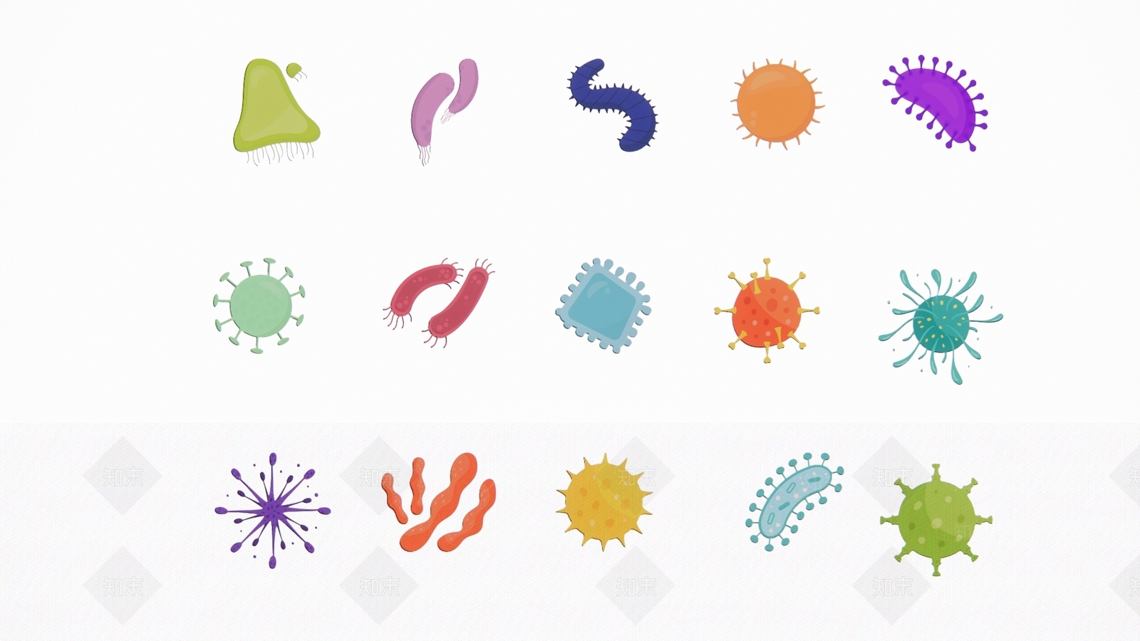 现代2D细菌微生物病毒生物细胞真菌3D模型下载【ID:1155526782】